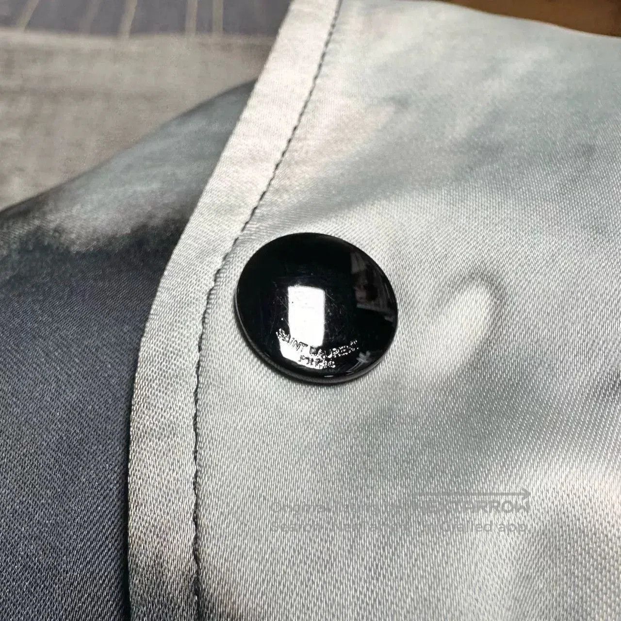 Saint Laurent Paris black and white tie-dye silk jacket. Size US M / EU 48-50 / 2 - 5 Thumbnail