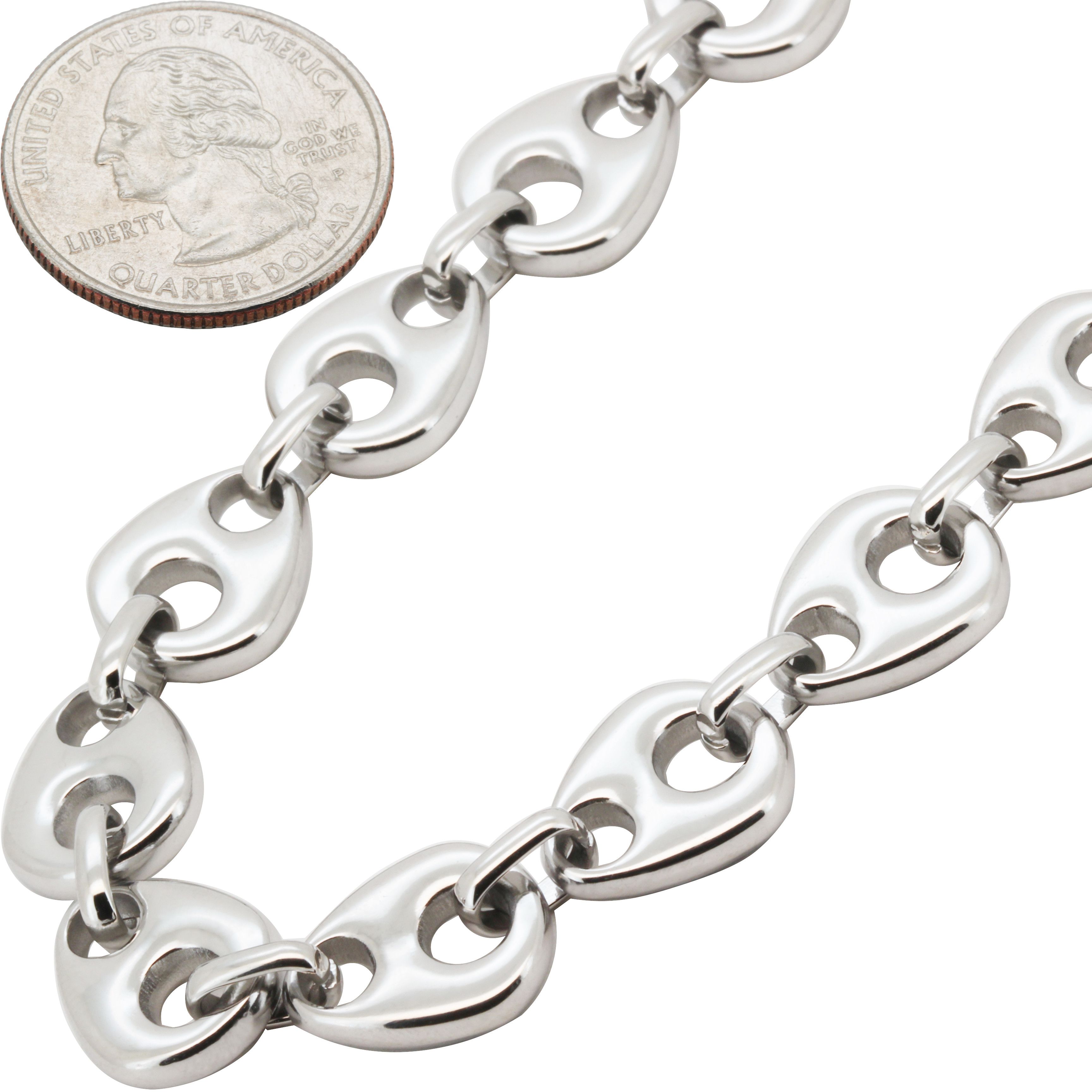 Other 316L Stainless Steel 13mm Mariner Link Bracelet 8.5” Size ONE SIZE - 2 Thumbnail