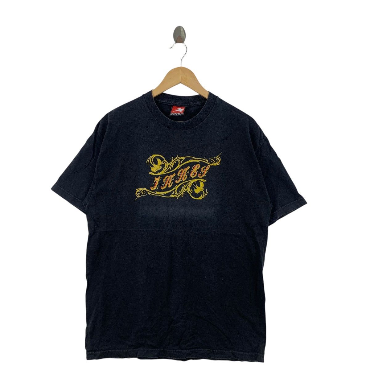 Vintage Vintage 90s INNES SKATEBOARD Sun Faded Box Logo Tee Shirt Size US L / EU 52-54 / 3 - 4 Thumbnail