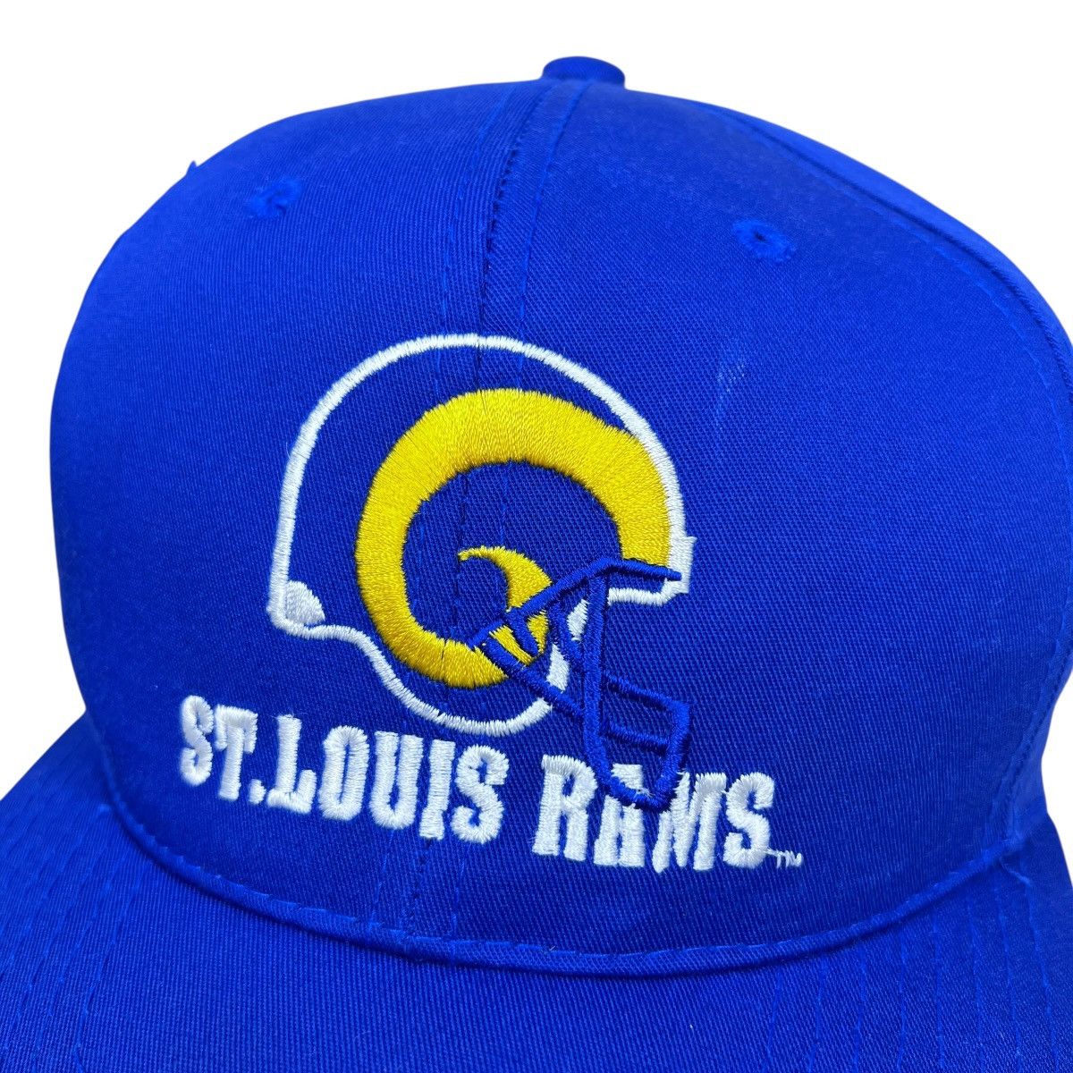 NFL Vtg 1990s NFL St. Louis Rams Spell Out Helmet Logo Snapback Size ONE SIZE - 5 Thumbnail
