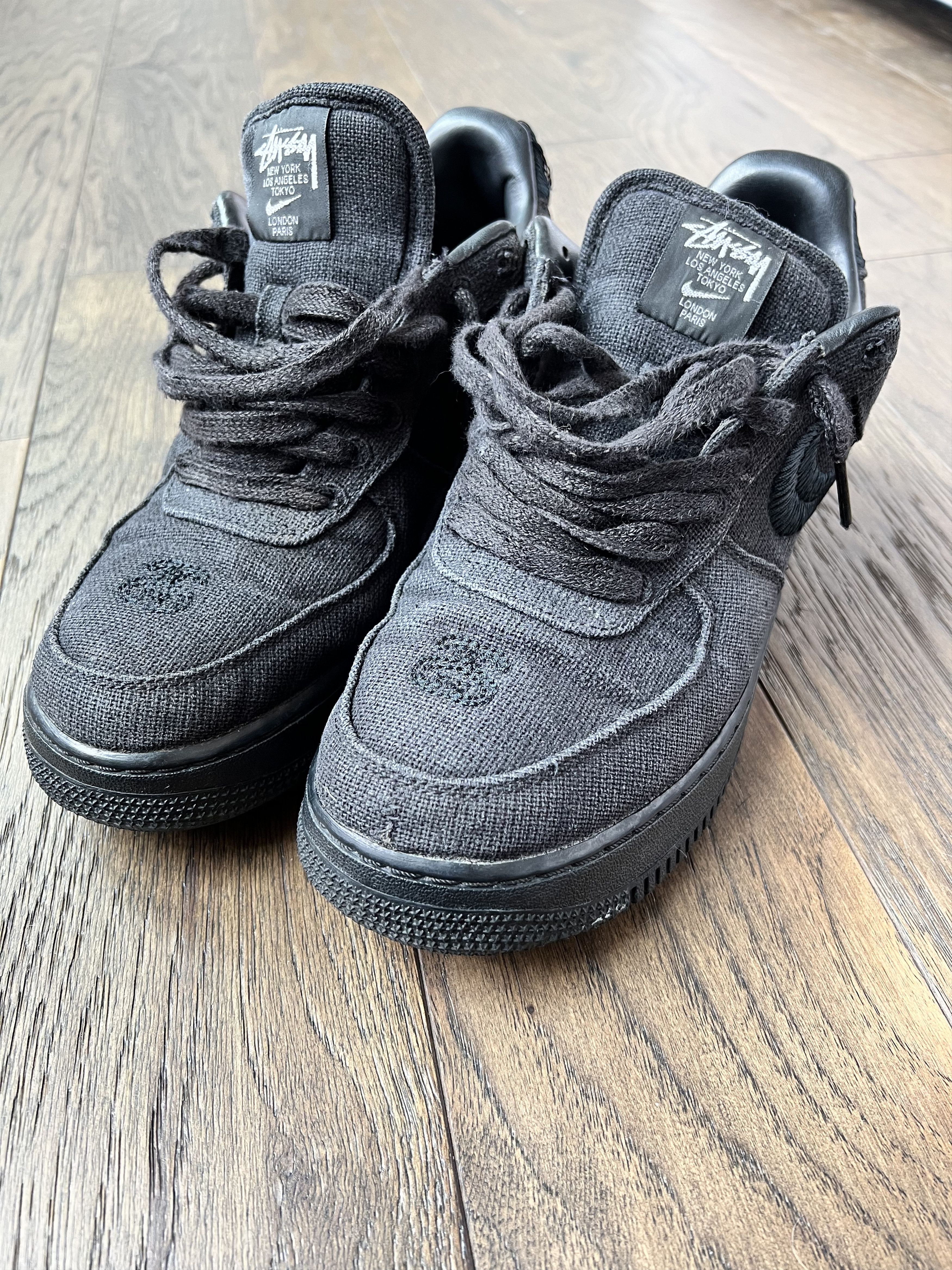 image of Nike x Stussy Black Stussy Af1 Shoes, Men's (Size 9.5)