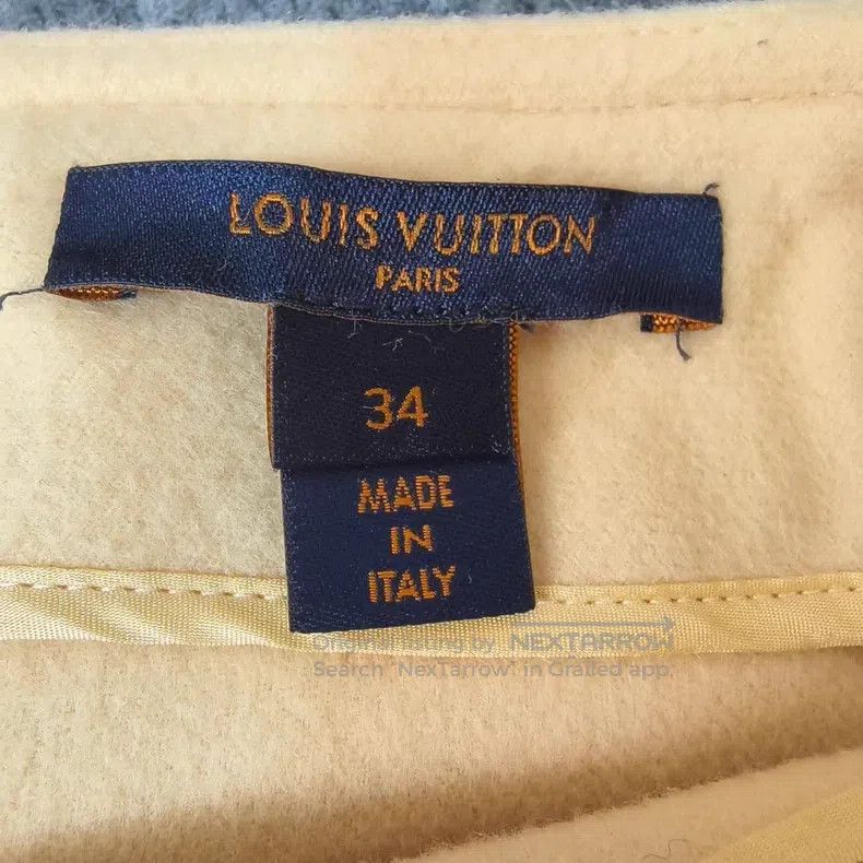 Louis Vuitton Louis Vuitton Pale yellow printed wool skirt Size 33" - 5 Thumbnail