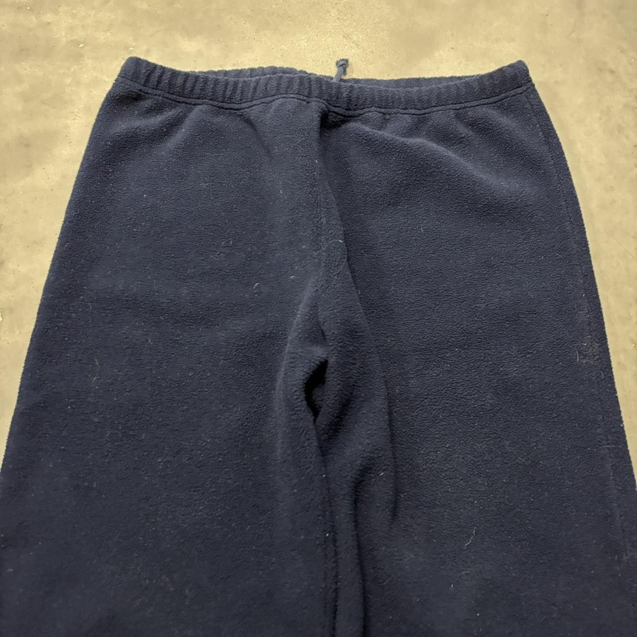 Japanese Brand × Vintage Crazy Vintage Y2K/2000s Baggy Navy Blue Fleece Comfy Skater Essential Sweatpants! Size US 34 / EU 50 - 4 Thumbnail