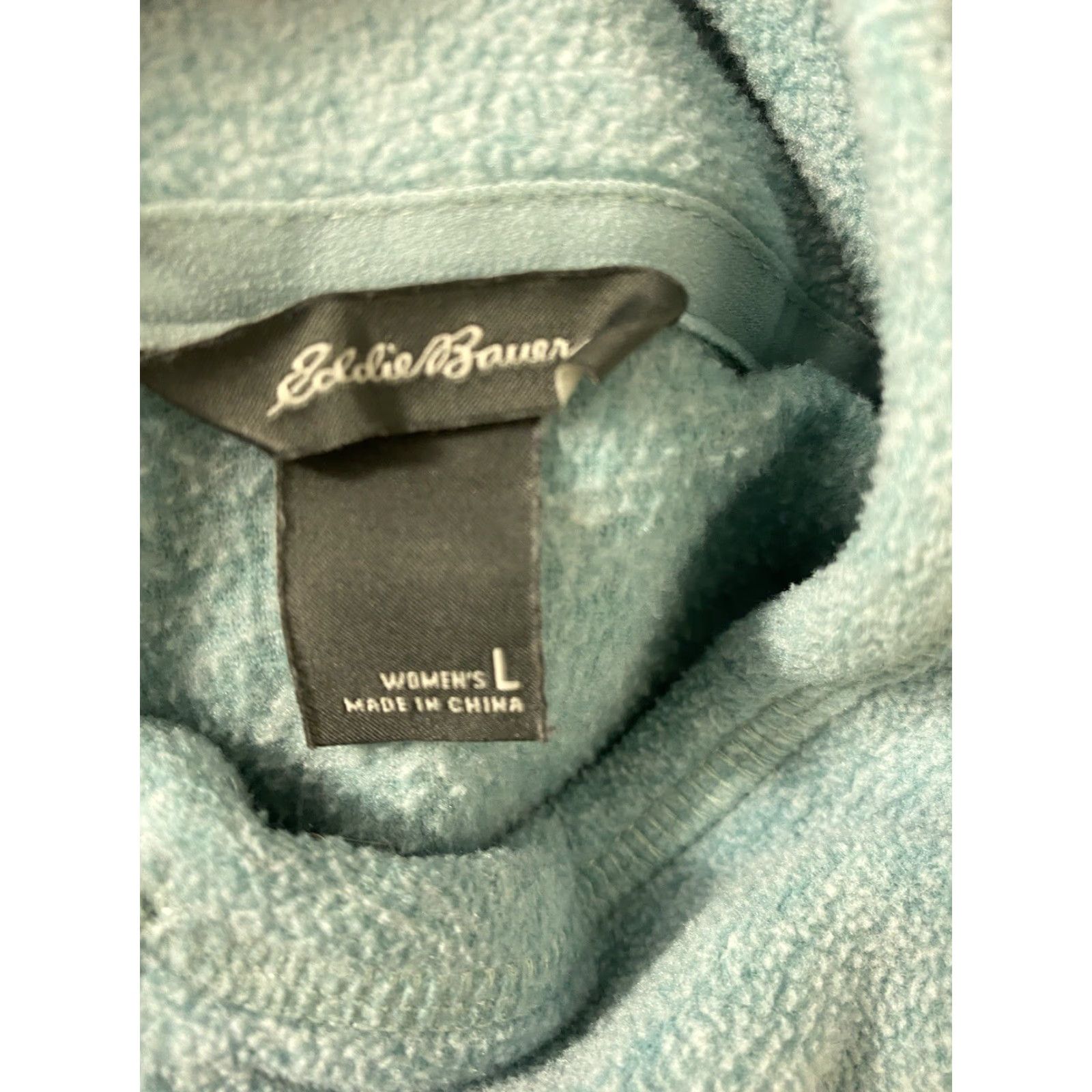 Eddie Bauer VINTAGE Eddie Bauer Quarter Zip Fleece Sweater Womens Large Blue Pullover Long Sleeves Size L / US 10 / IT 46 - 4 Thumbnail