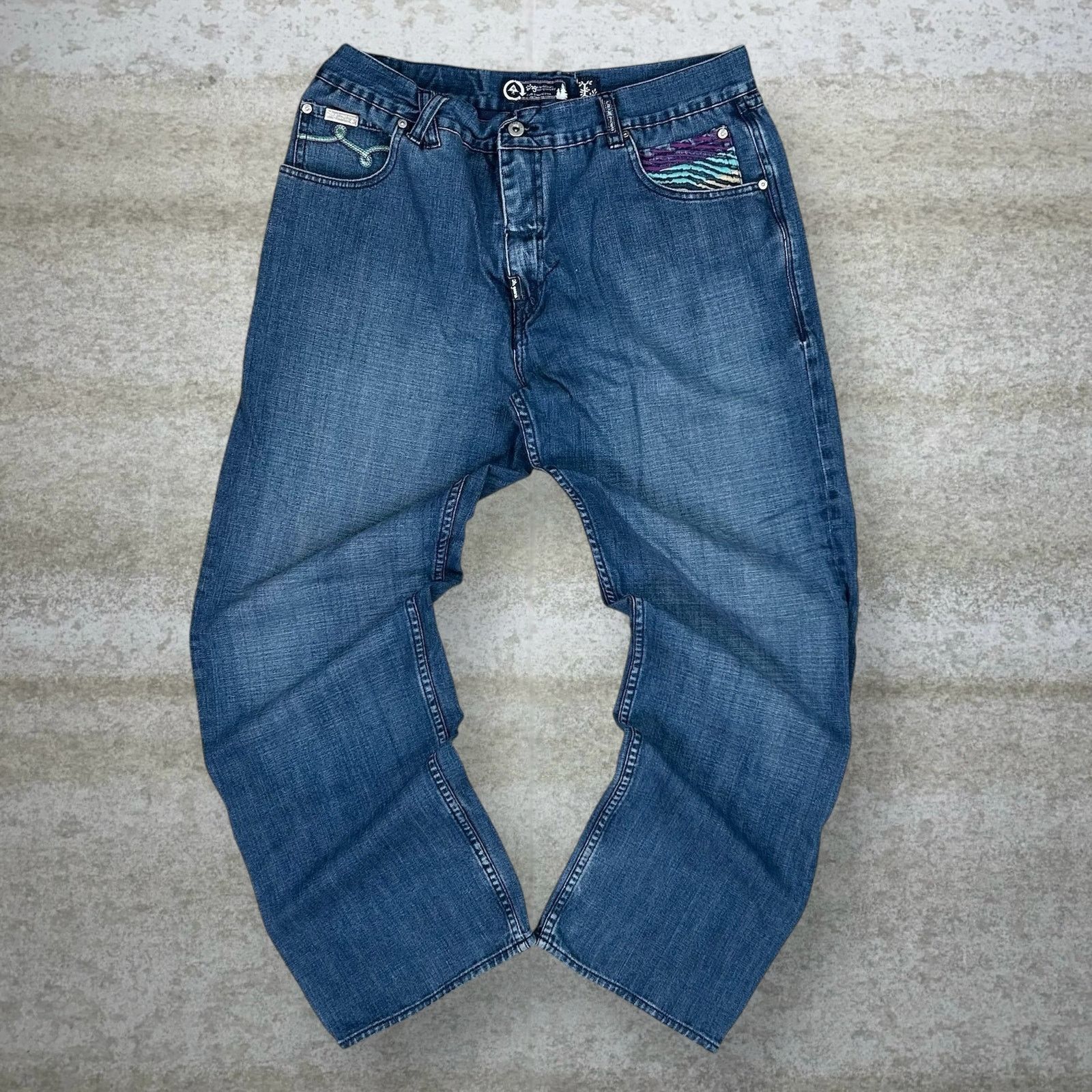 LRG Vintage Y2K LRG Skater Jeans 38x32 Baggy Wide Medium Wash Size US 38 / EU 54 - 2 Thumbnail