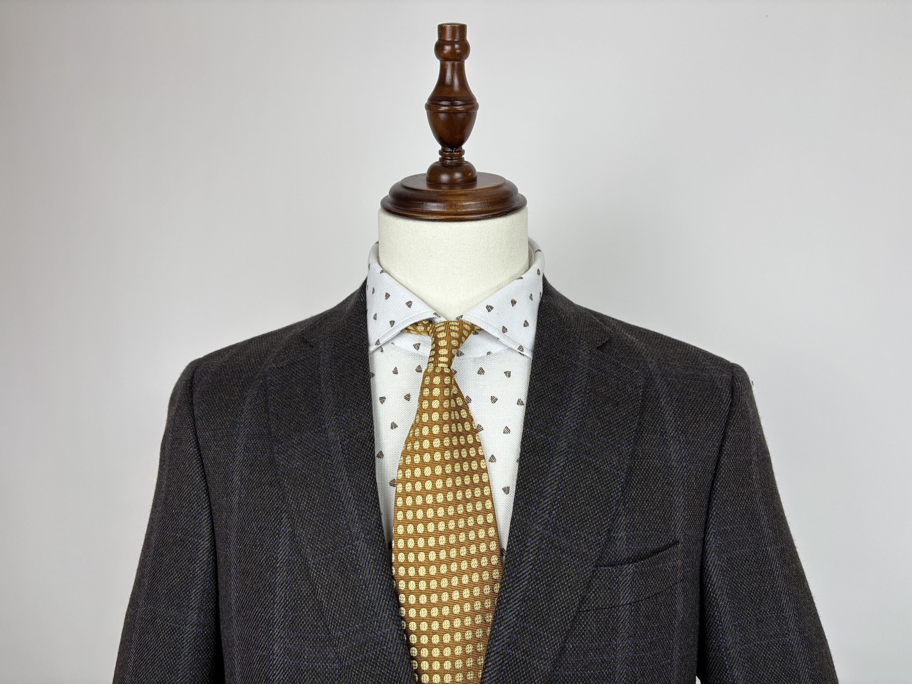 Pal Zileri Pal Zileri Wool Cashmere Check Blazer Elbow Pads EU 48 US 38 Size 38R - 3 Thumbnail