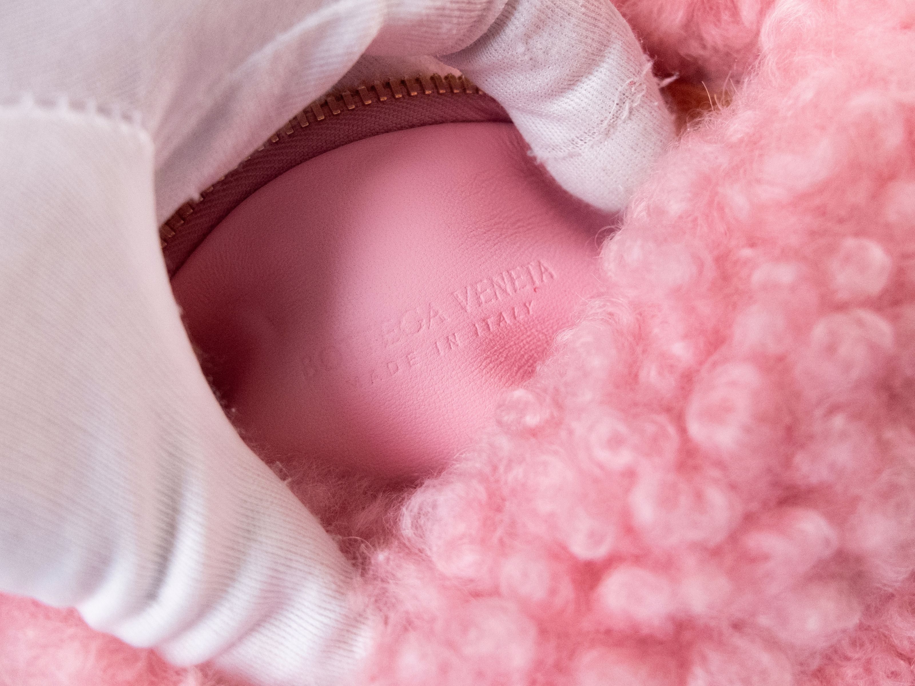 Bottega Veneta BOTTEGA VENETA Jodie mini popsicle pink shearling fur bag Size ONE SIZE - 11 Thumbnail