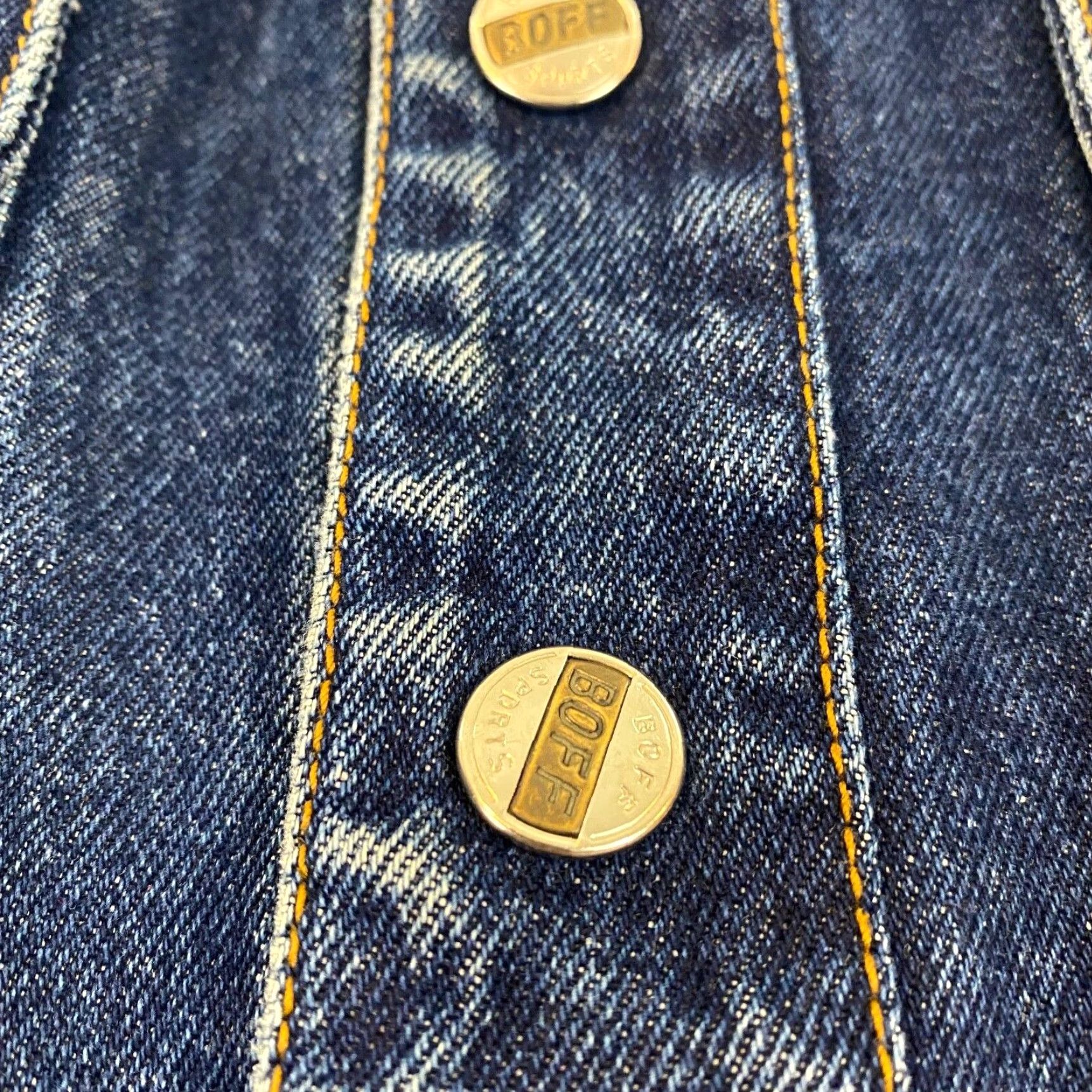 Denime Denim Jacket Men Medium Blue BOFF Jean Skater Snap Grunge Distressed Retro Y2K Size US 31 - 5 Thumbnail