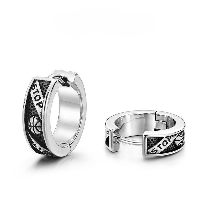 Jewelry Sports Punk Earrings One Pairs Chrome Jewelry Size ONE SIZE - 2 Thumbnail