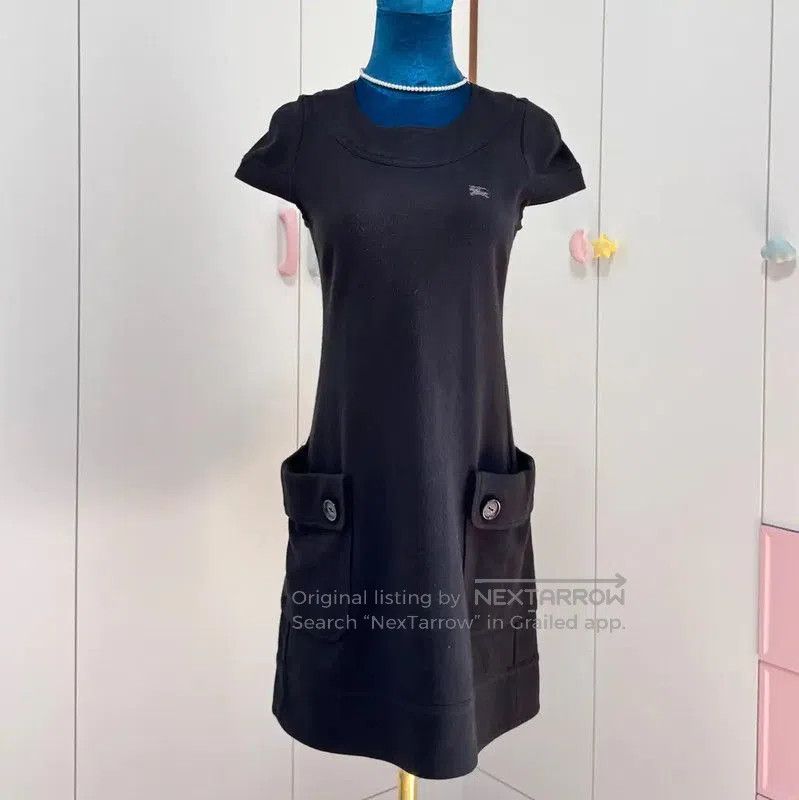 Burberry Burberry Black Wool Blend Short Sleeve Dress. Size M / US 6-8 / IT 42-44 - 1 Thumbnail