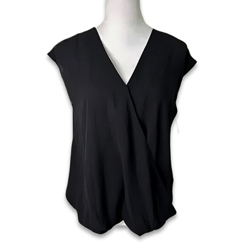 Other Halogen Blouse Surplice V-Neck Cap Sleeves Black Women's S Size S / US 4 / IT 40 - 2 Thumbnail