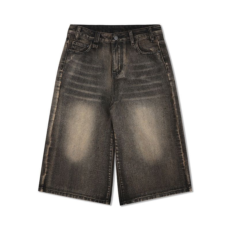 Vintage Men's washed loose straight Vibe distressed denim shorts Size US 32 / EU 48 - 1 Thumbnail