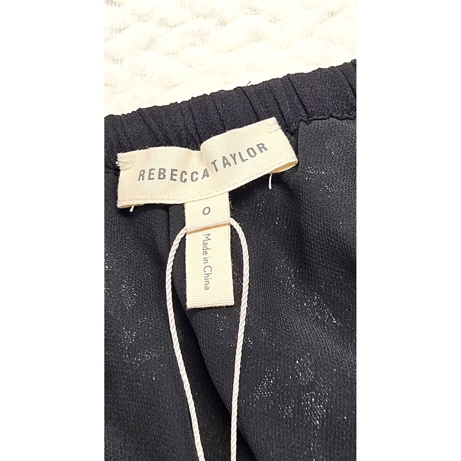 Vintage VINTAGE Rebecca Taylor Blouse Womens 0 Black Off Shoulder Floral Shimmer Silver 90s Size XS / US 0-2 / IT 36-38 - 6 Thumbnail