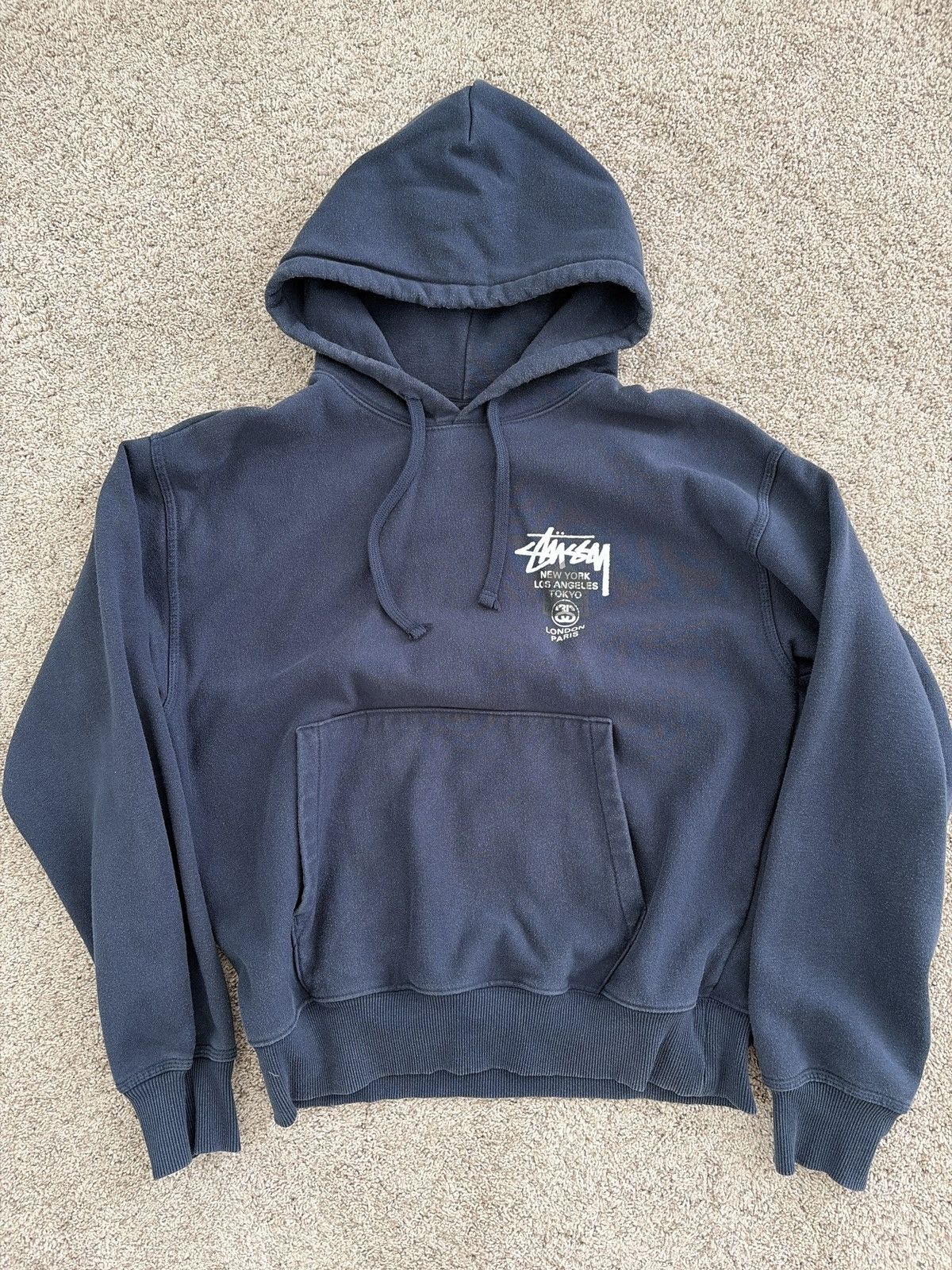 Stussy x DSM World Tour Navy Pullover Hoodie
