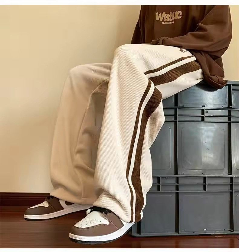 Japanese Brand Casual Pants Loose Color Blo Striped Wide Leg Sweatpant Size US 29 - 4 Thumbnail