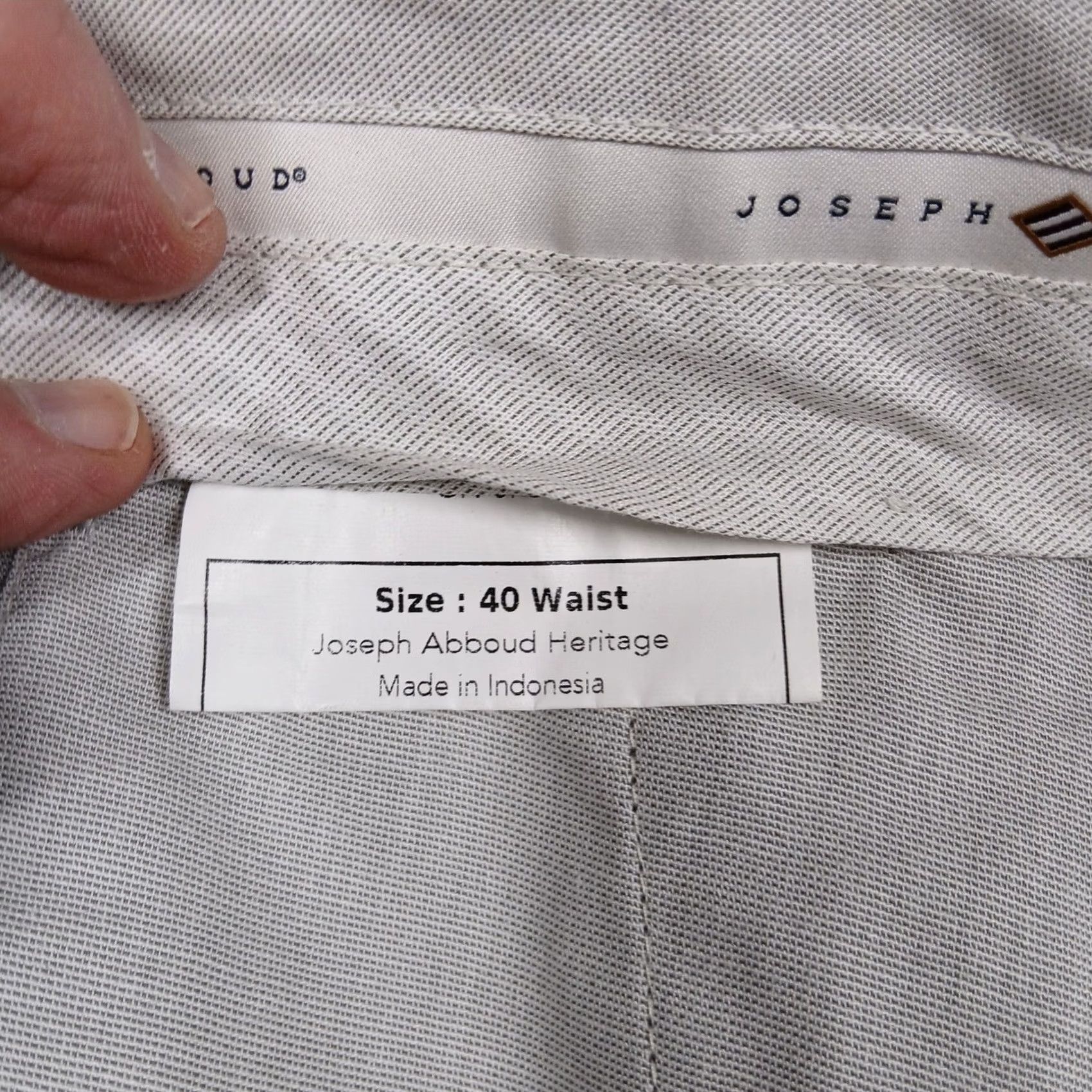 Joseph Abboud Joseph Abboud Heritage Dress Pants Men's 40 Gray Plaid Wool Reda Super 110's Flat Front Straight Inseam 33 in Regular Size US 40 / EU 56 - 4 Thumbnail