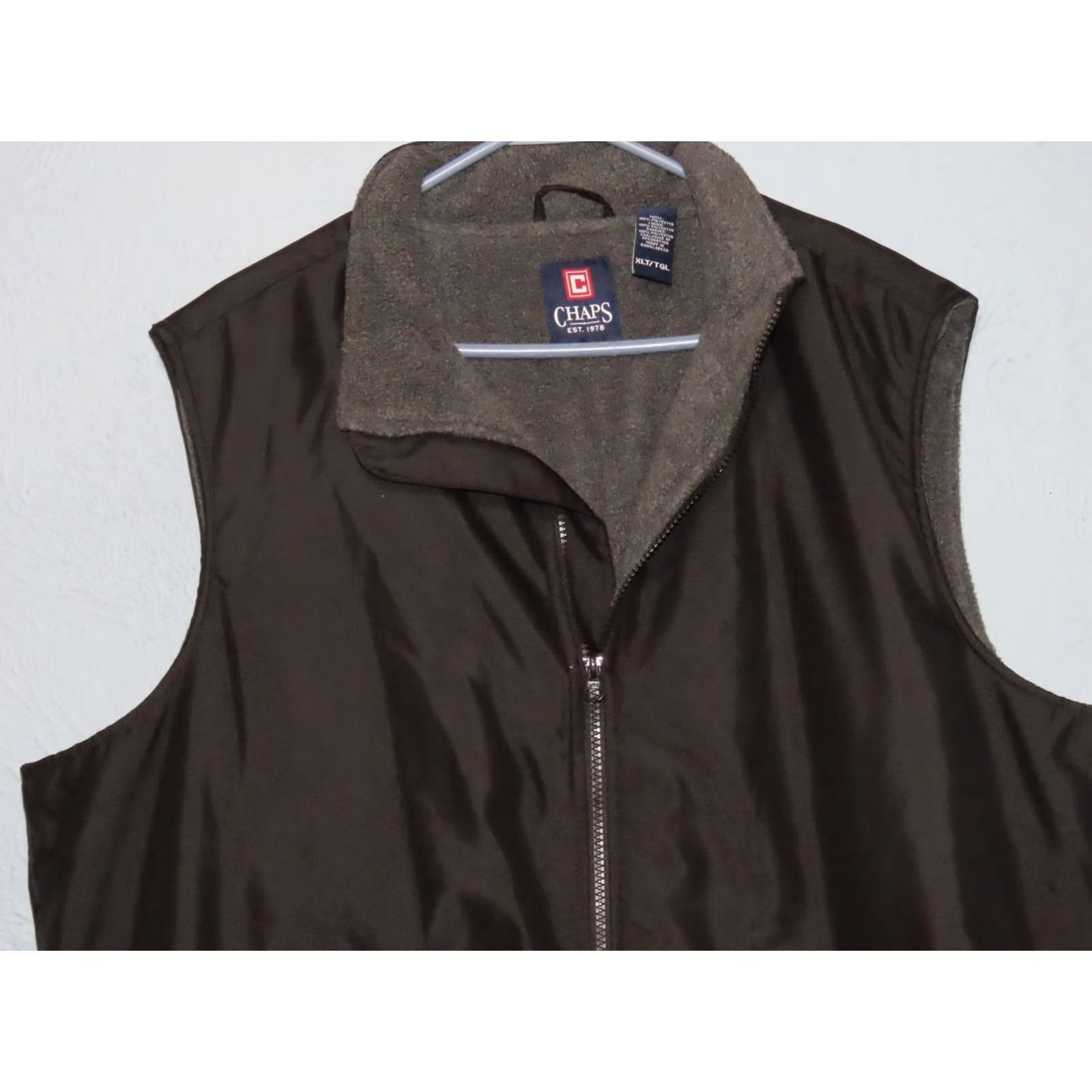 Chaps Chaps Men's XLT Full Zip Outdoors Black Fleece Lined Vest Shirt Men XLT Vest Black Fleece Winter Outdoors Vintage No Size US XL / EU 56 / 4 - 3 Thumbnail