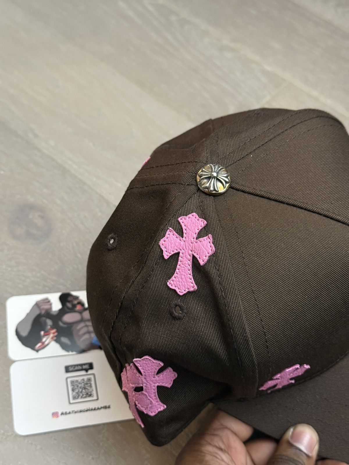 Chrome Hearts Chrome Hearts Cross Patch Hat Brown Pink Size ONE SIZE - 6 Thumbnail