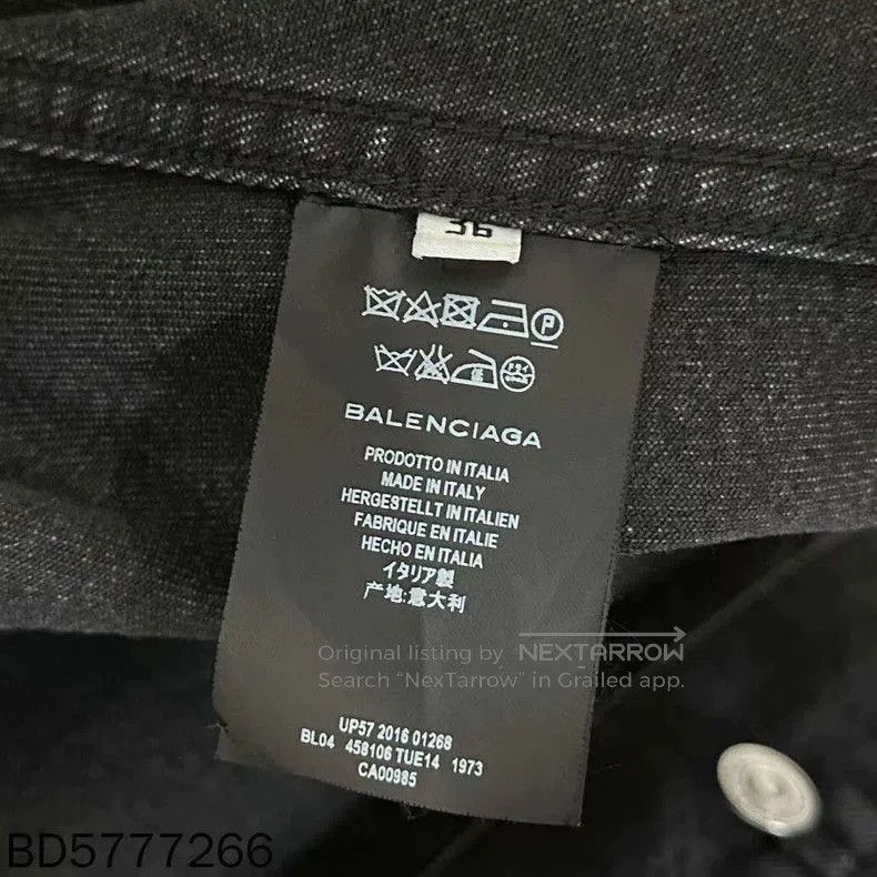Balenciaga Balenciaga Black Denim Jacket . Size XS / US 0-2 / IT 36-38 - 4 Thumbnail