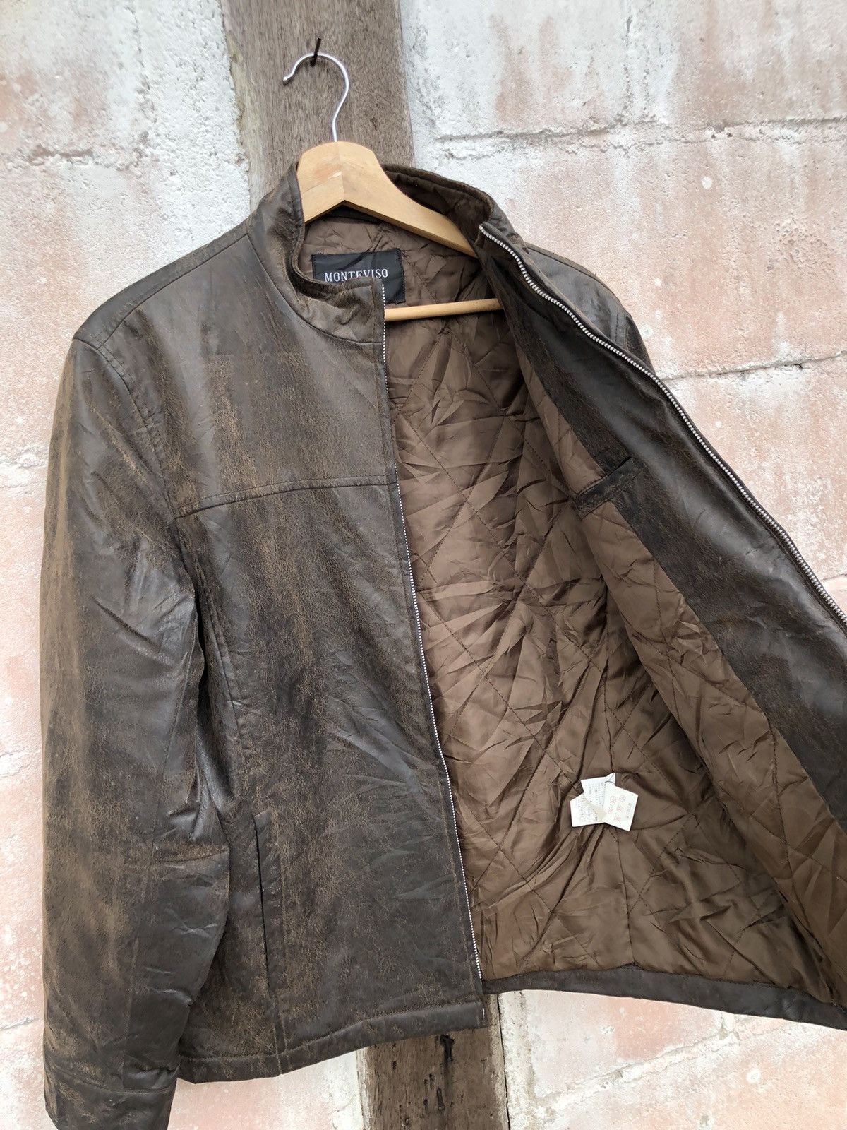 Designer Monteviso Italy Designer Leather Jacket Size US M / EU 48-50 / 2 - 9 Thumbnail