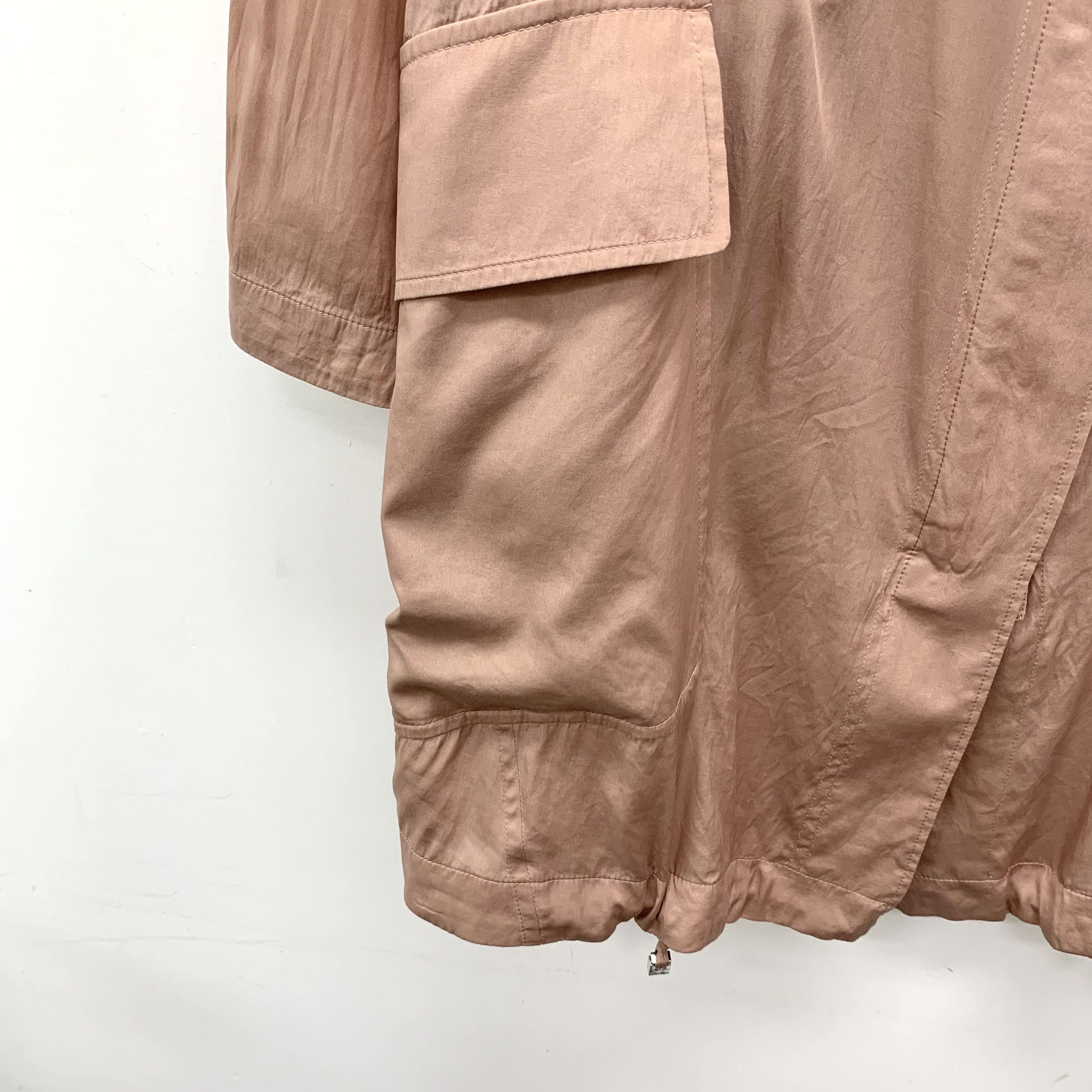 Loro Piana Loro Piana pink silk hooded long-sleeve trench coat Size S / US 4 / IT 40 - 5 Thumbnail