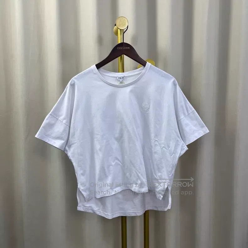 Loewe Loewe White Short-sleeve with Small Logo Size XS / US 0-2 / IT 36-38 - 1 Thumbnail