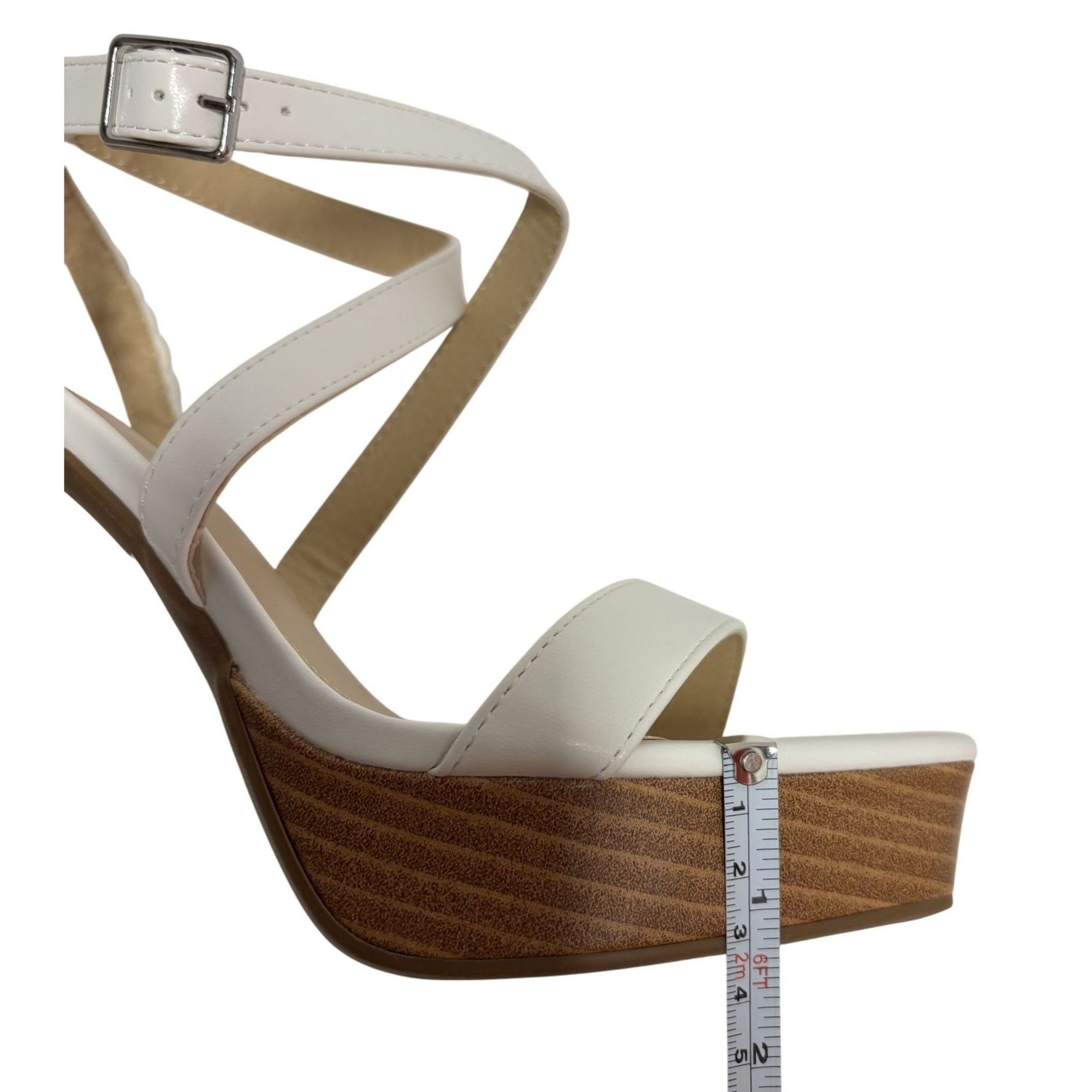 Other KAYLEEN / Tempest-8 / White / Platform / Block Heel / Sandal Size US 10 / IT 40 - 6 Thumbnail