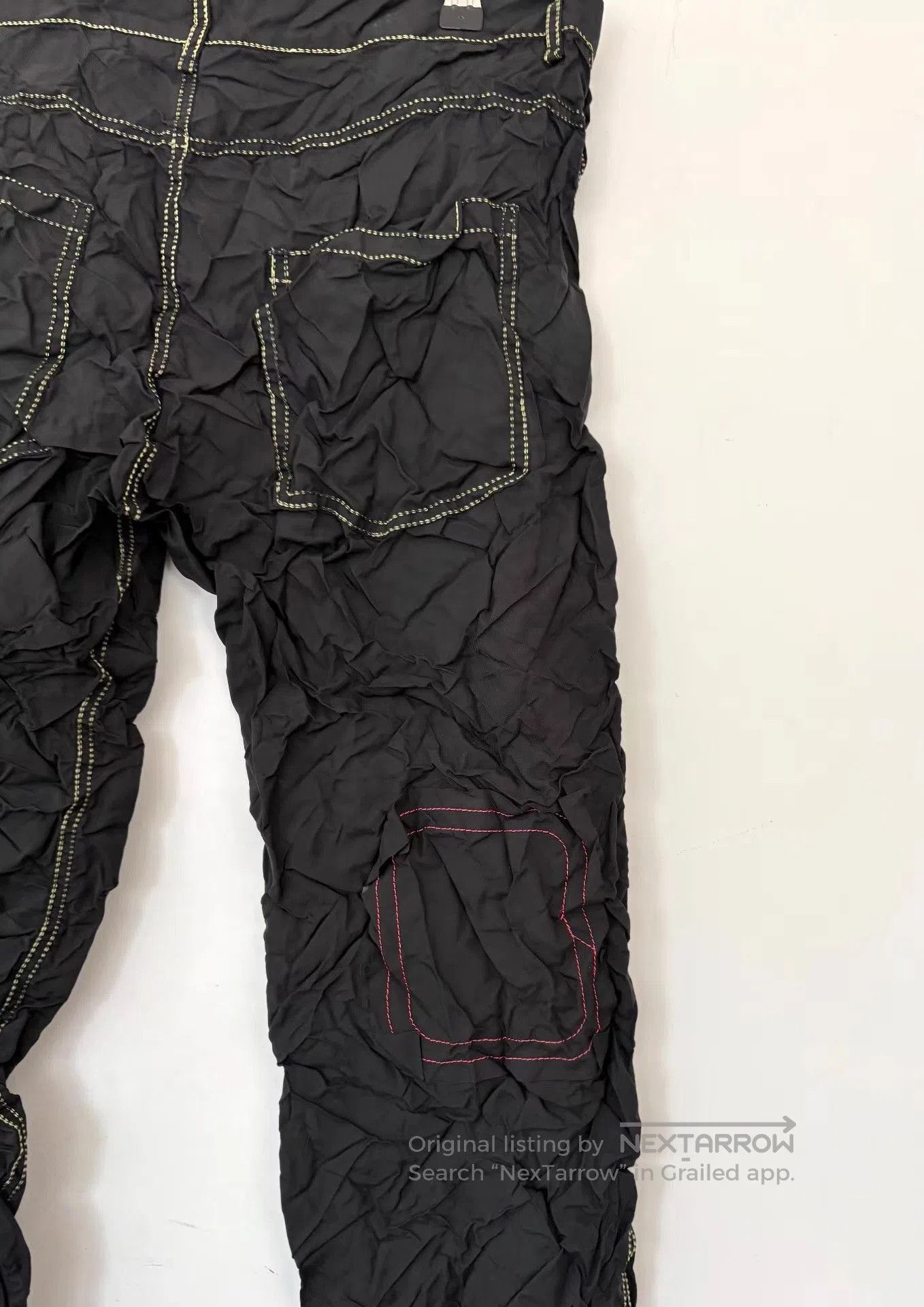 KANGHYUK Black Casual Pants with Stitch Details . Size US 36 / EU 52 - 4 Thumbnail