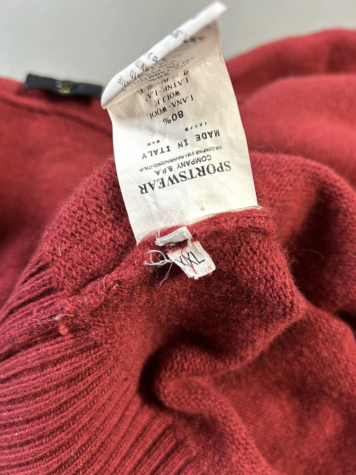 Stone Island Stone island red sweater vintage knit AW 2011 Size US XXL / EU 58 / 5 - 6 Thumbnail