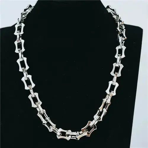 American College x Jewelry Simple Necklace in Silver, Men's