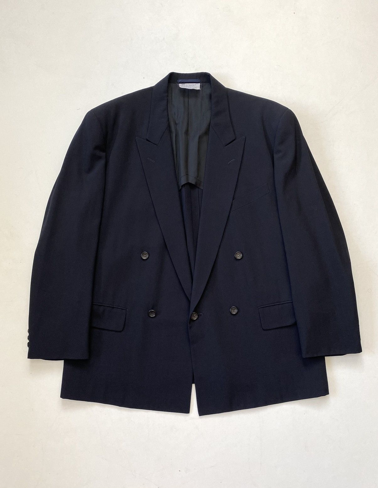 🔥Vintage 80s Comme des Garçons Gabardine Blazer Dark Navy