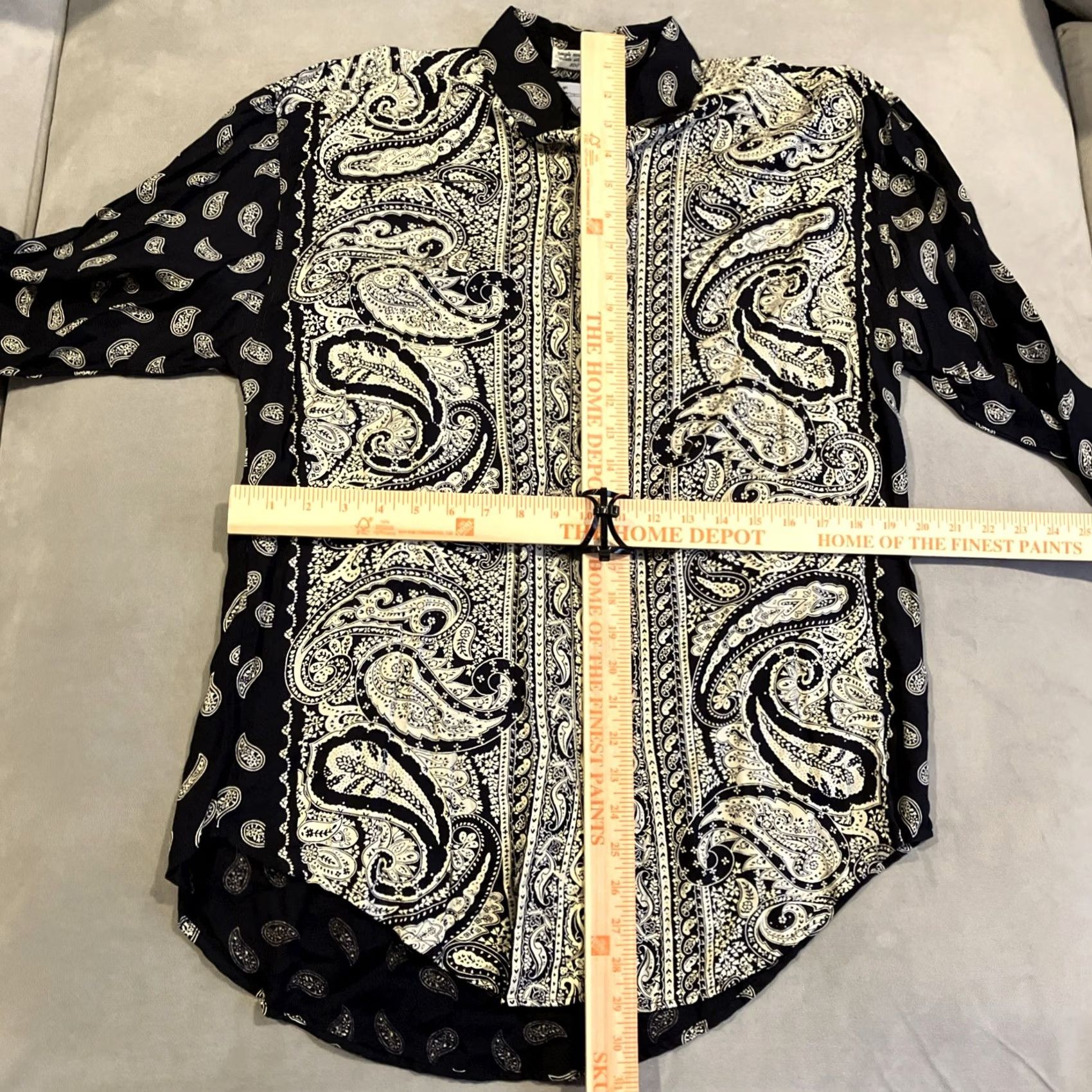 Vintage VINTAGE Gooch Shirt Medium Paisley Print Rayon Long Sleeve Button Down Size US M / EU 48-50 / 2 - 4 Thumbnail