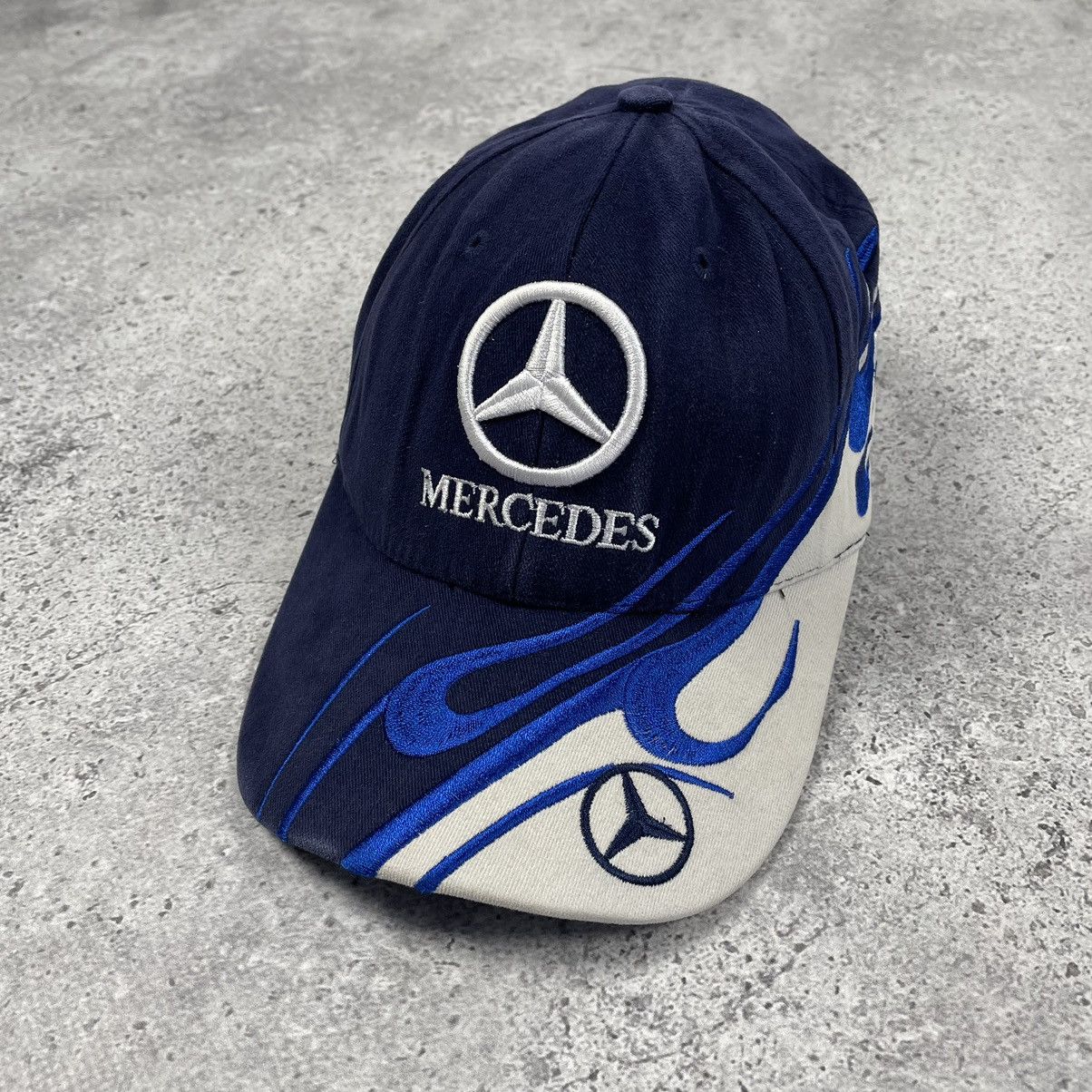 Mercedes-Benz × Vintage Vintage Mercedes Benz Flame Racing Cap Hat Size ONE SIZE - 1 Thumbnail