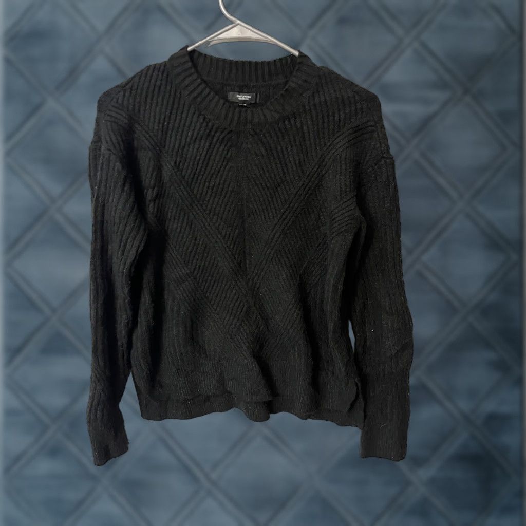 Vintage Simply Vera Vera Wang Sweater Womens XS Black Crewneck Pullover Knit Distinct Features: Stretch Size XS / US 0-2 / IT 36-38 - 1 Thumbnail