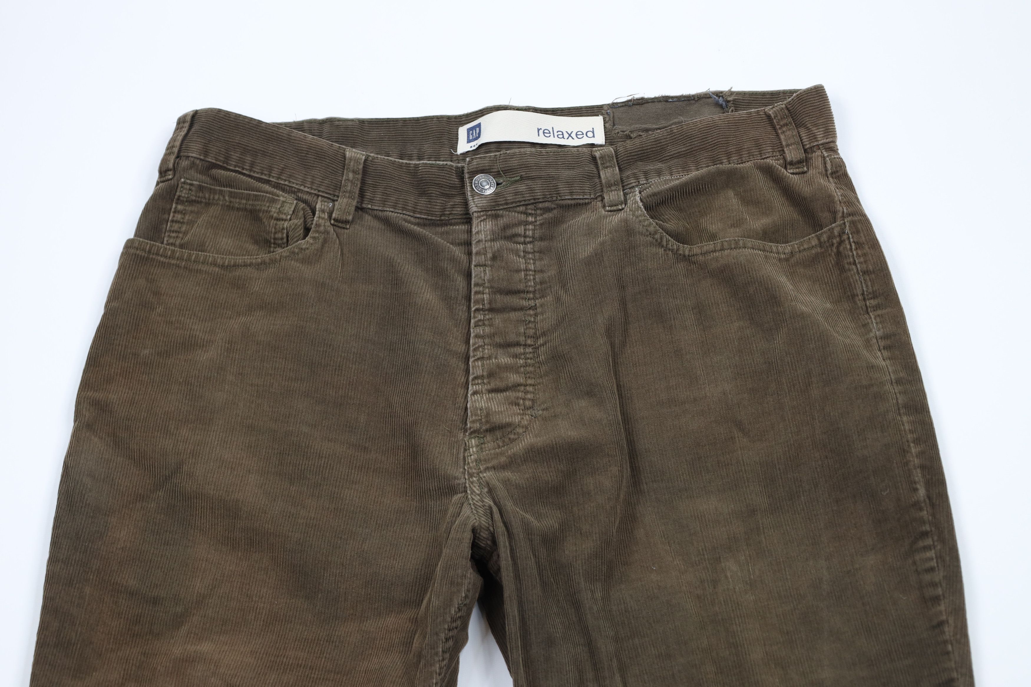 Gap × Vintage Vintage Y2K 2004 Gap Button Fly Wide Leg Corduroy Pants Size US 38 / EU 54 - 2 Thumbnail