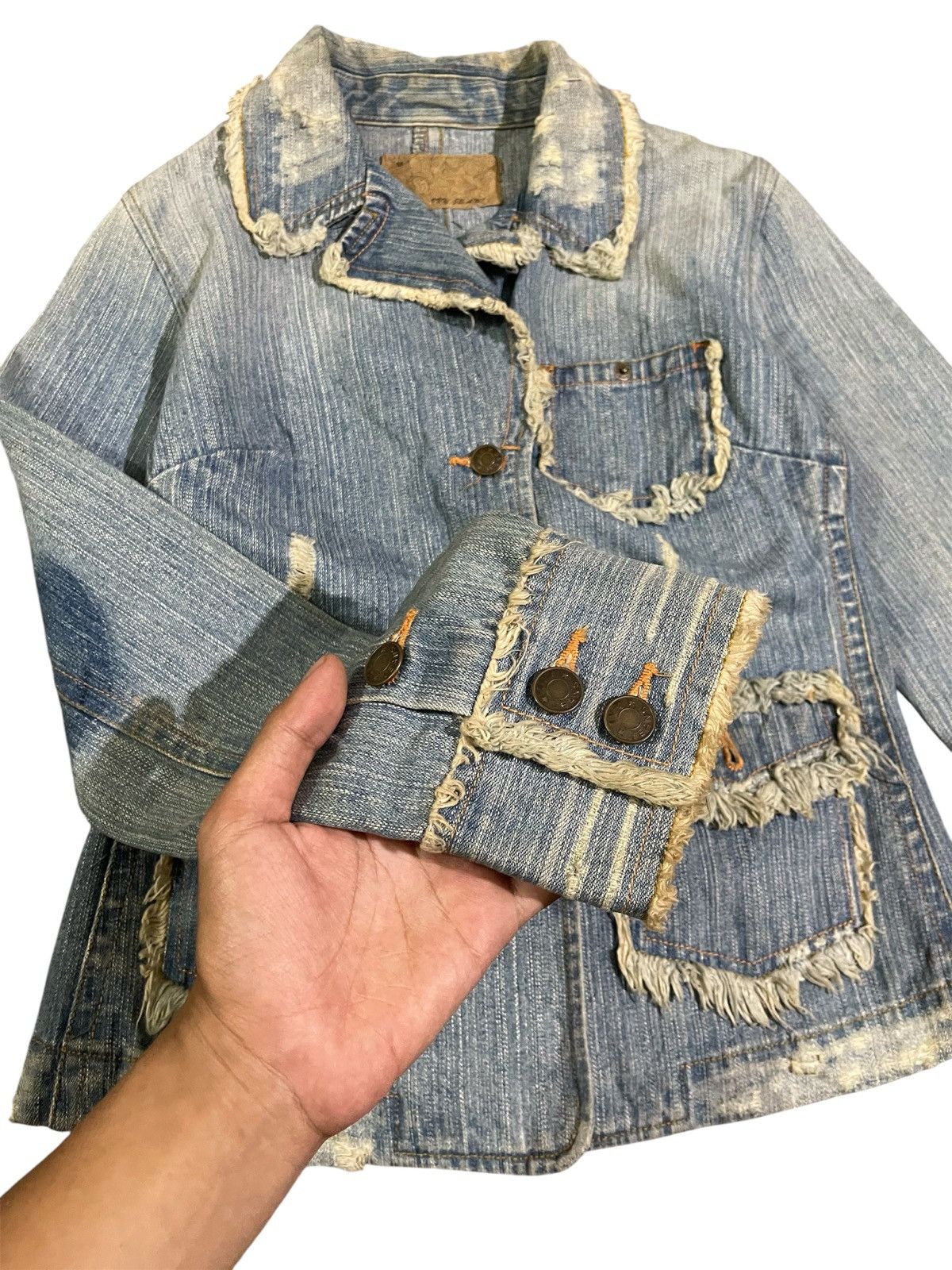 Beams Plus Y2K Ray Beams Denim Jacket Size M / US 6-8 / IT 42-44 - 7 Thumbnail