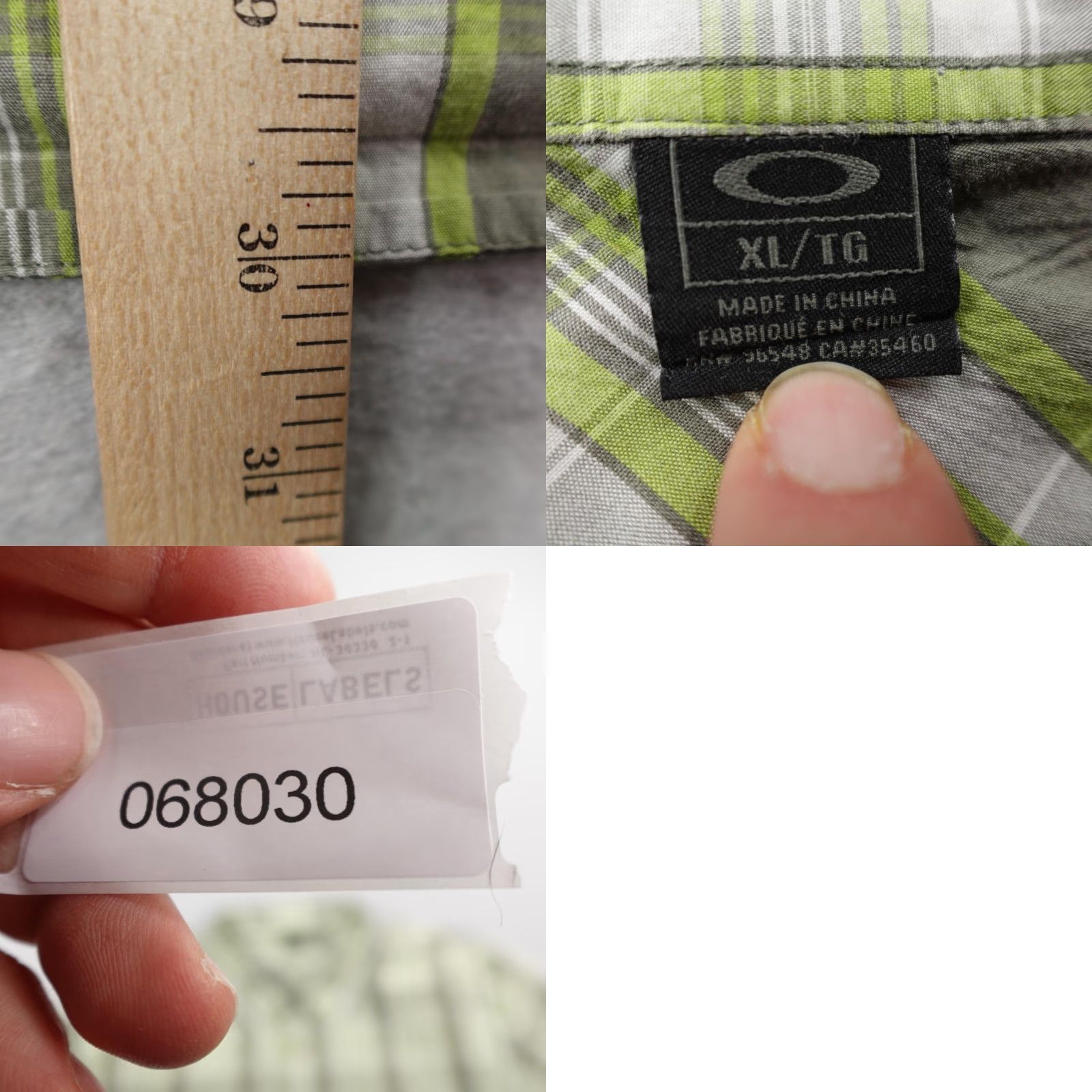 Oakley Oakley Shirt Mens XL Green Gray Plaid Button Up Performance Lightweight Outdoors Mens Size US XL / EU 56 / 4 - 8 Thumbnail