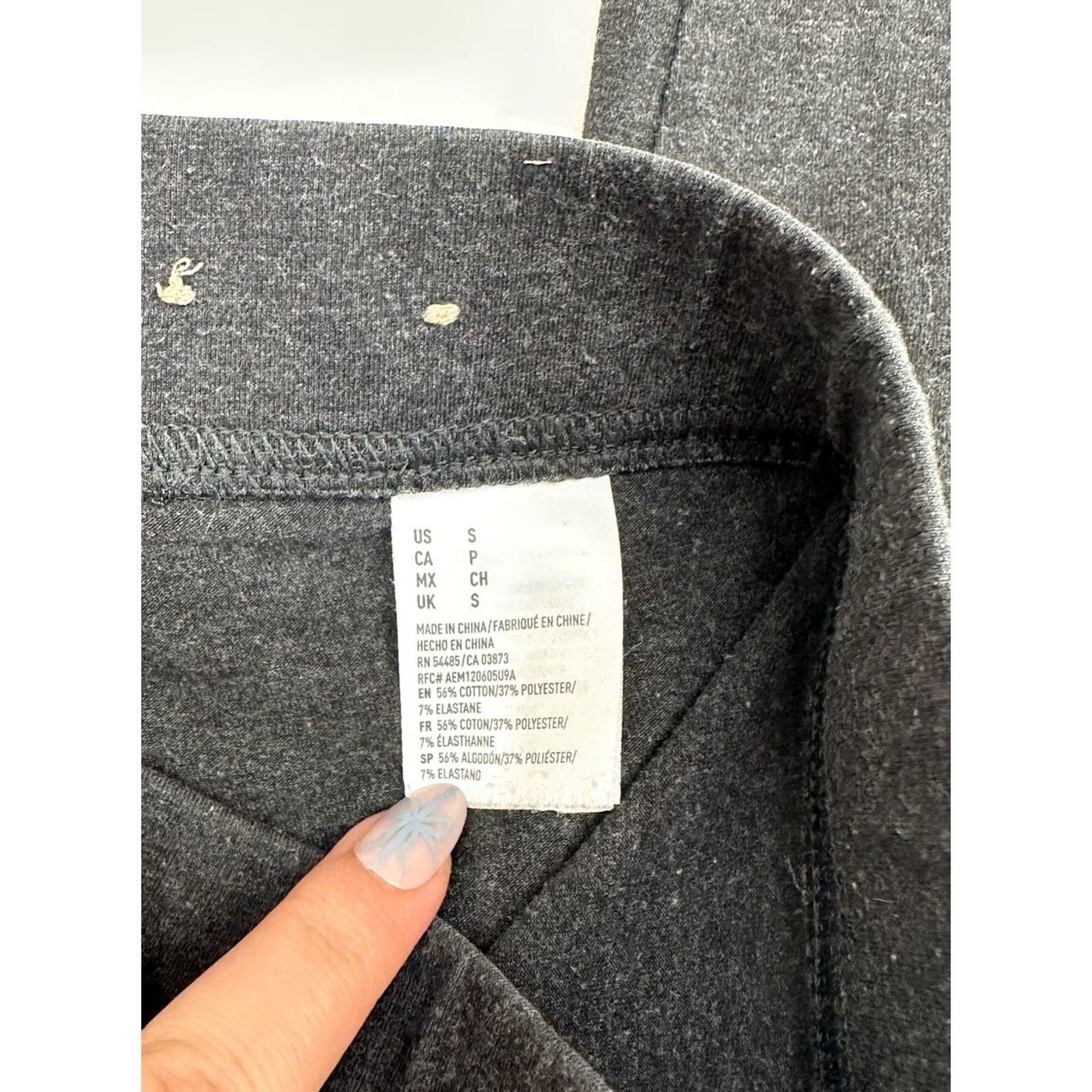 American Eagle Outfitters American Eagle Womens Leggings Size Small Regular Gray Hi-Rise Size 36" / US 14 / IT 50 - 4 Thumbnail