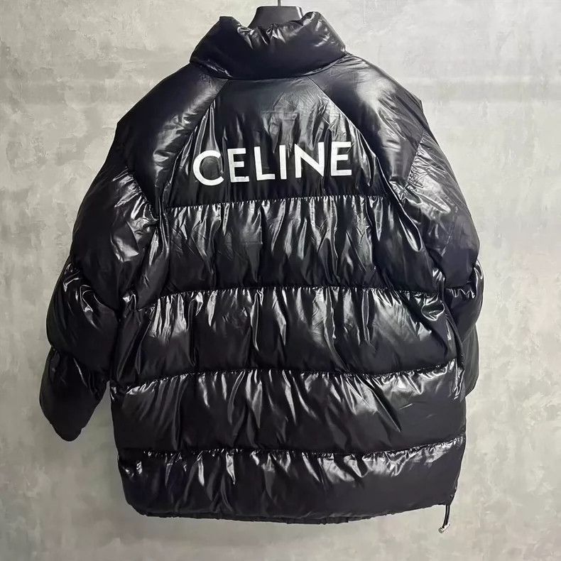 Celine Celine Black Logo Printed Down Jacket Size US L / EU 52-54 / 3 - 2 Thumbnail