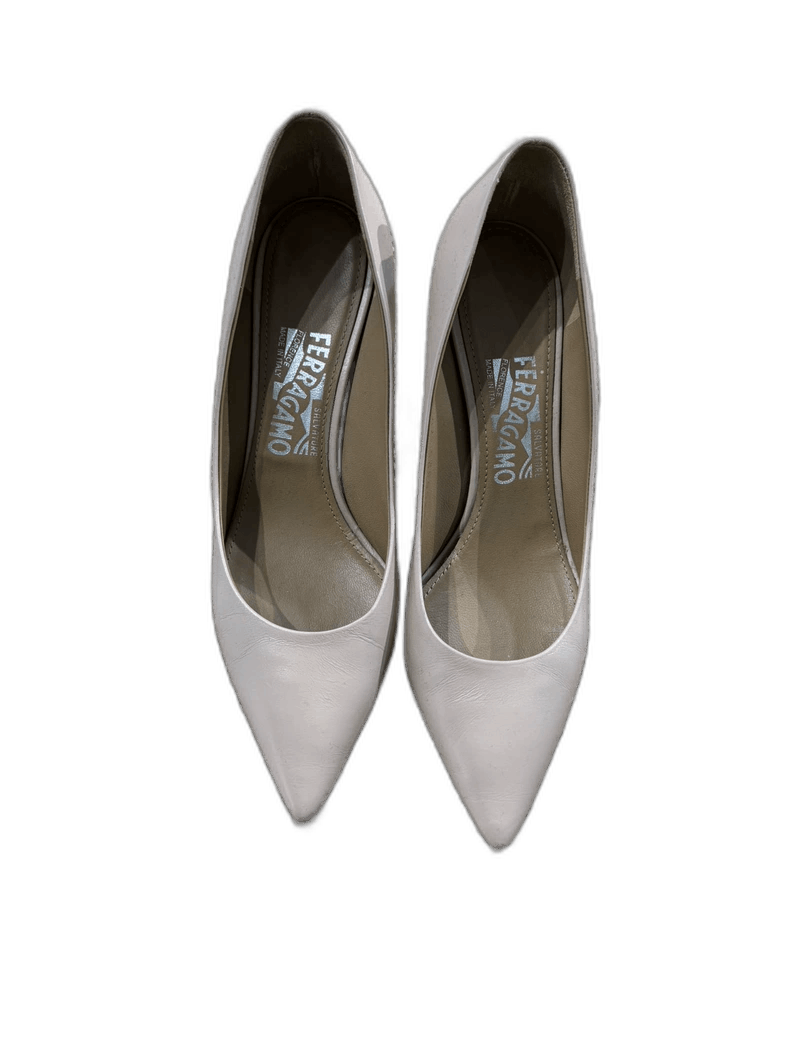 Salvatore Ferragamo Ferragamo Nude High Heels in Excellent Condition Size US 6 / IT 36 - 1 Thumbnail