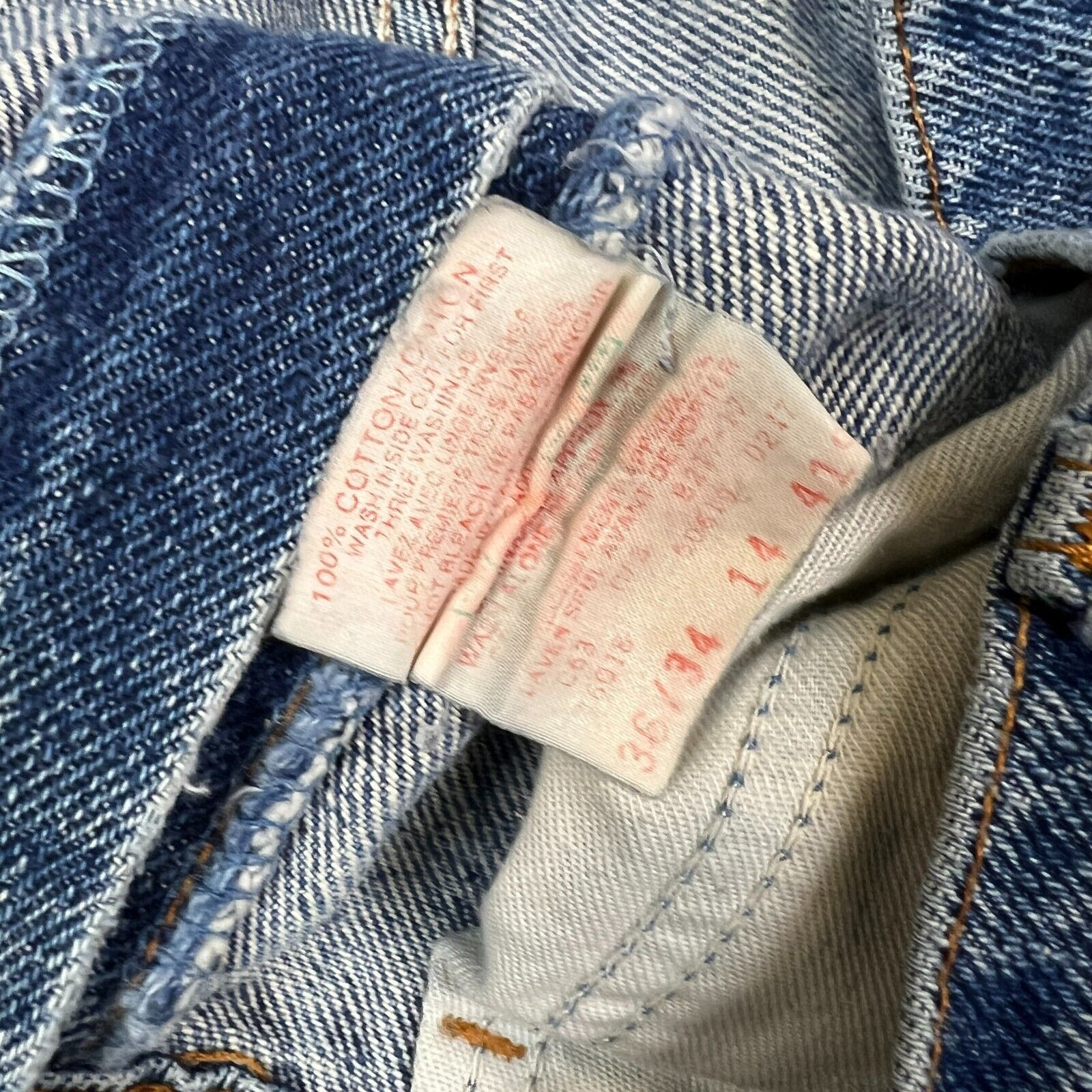 Levi's × Vintage Vintage 619 Levi's Jeans 33x26 Orange Tab Faded 90s Denim Size US 33 - 10 Thumbnail