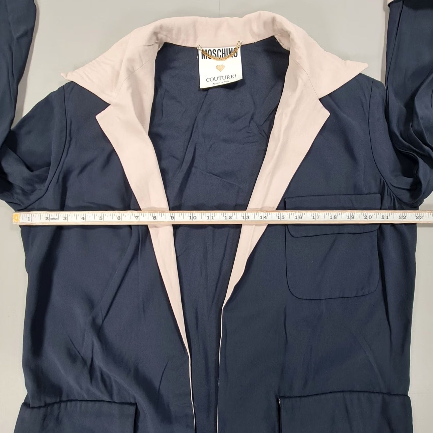 Moschino Moschino Couture Womens Jacket Lightweight Navy Blue 14 UK Basic Jacket Designer Casual Size XL / US 12-14 / IT 48-50 - 7 Thumbnail