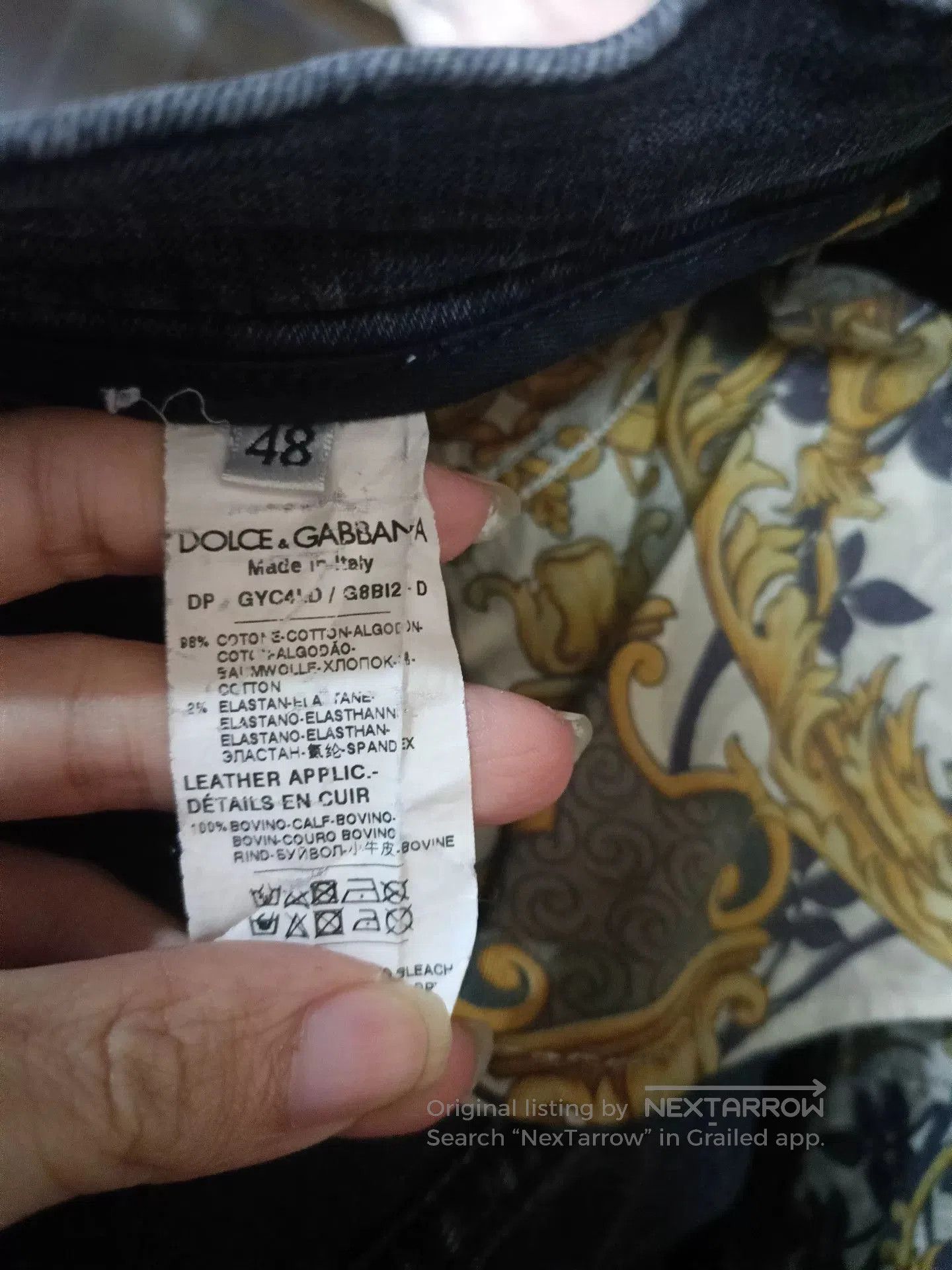 Dolce & Gabbana Baroque Print Jeans.