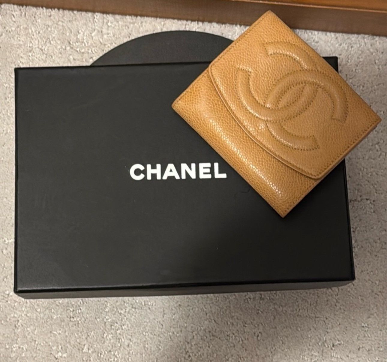 Chanel CHANEL Bifold Wallet Caviar Coco mark Double hook Leather Size ONE SIZE - 1 Thumbnail