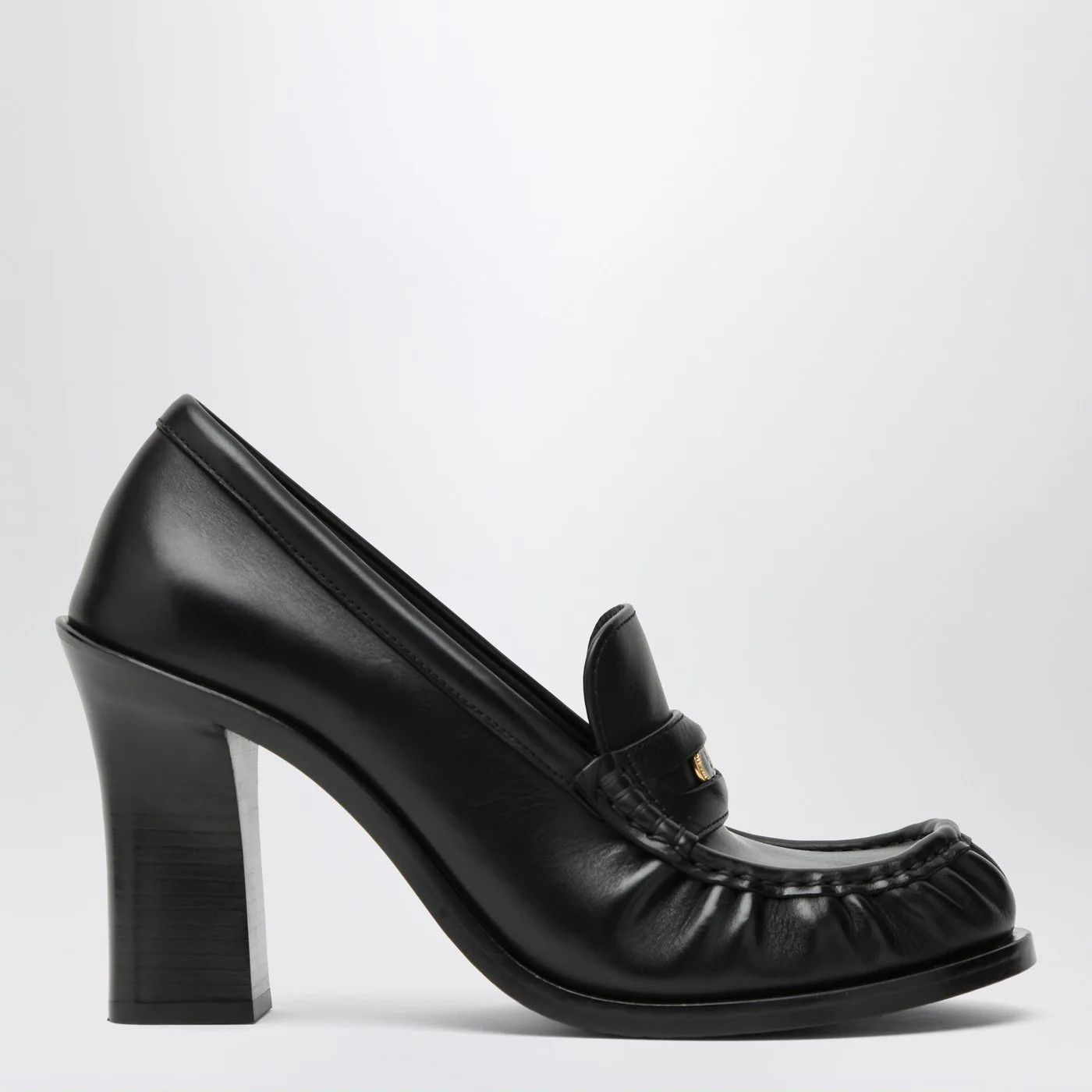 Burberry o1d2blof0426 Leather Loafers With Heels in Black Size US 6 / IT 36 - 1 Thumbnail