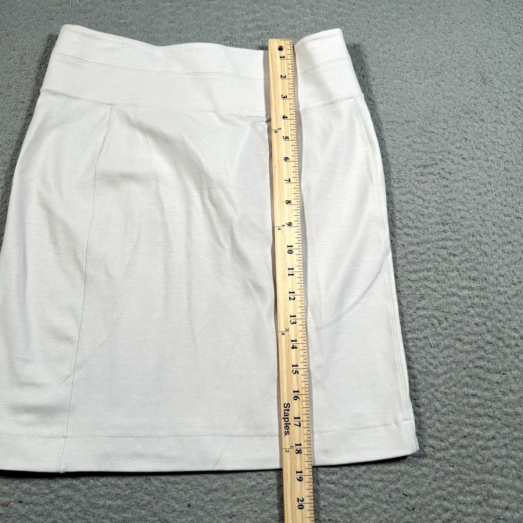 James Perse James Perse Skirt Womens 25 White Standard Pencil Jersey Back Zip High Waist Size 4XL / US 24-26 - 6 Thumbnail