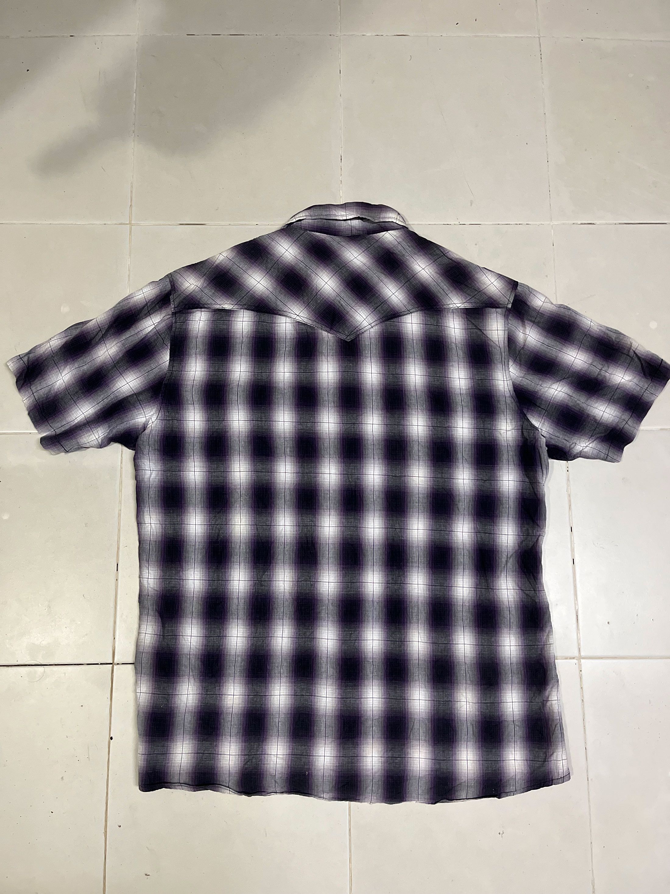 Japanese Brand Thruxton Short Sleeve Pearl Snap Western Shirt Plaid Size US XXL / EU 58 / 5 - 3 Thumbnail