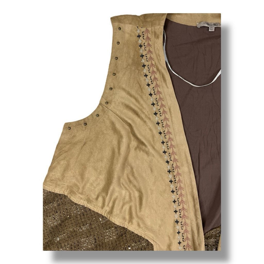 Other Miss Me Western Boho Embroidered Vest Cardigan Size Extra La Size XL / US 12-14 / IT 48-50 - 2 Thumbnail