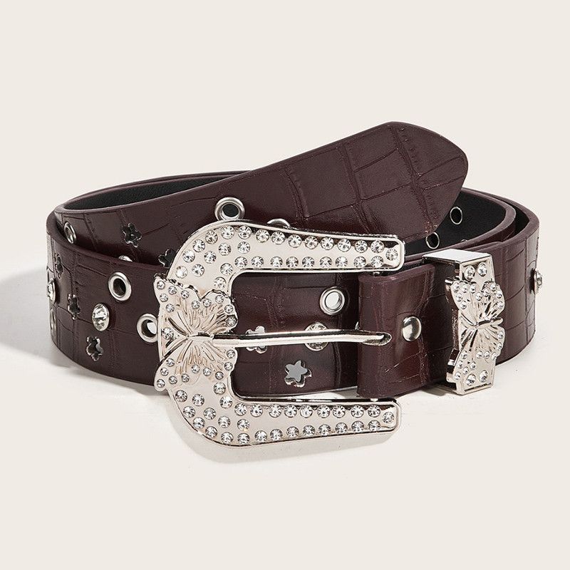 Designer × Japanese Brand × Vintage Punk Diamond Butterfly Rivet Belt Vintage Size ONE SIZE - 1 Thumbnail
