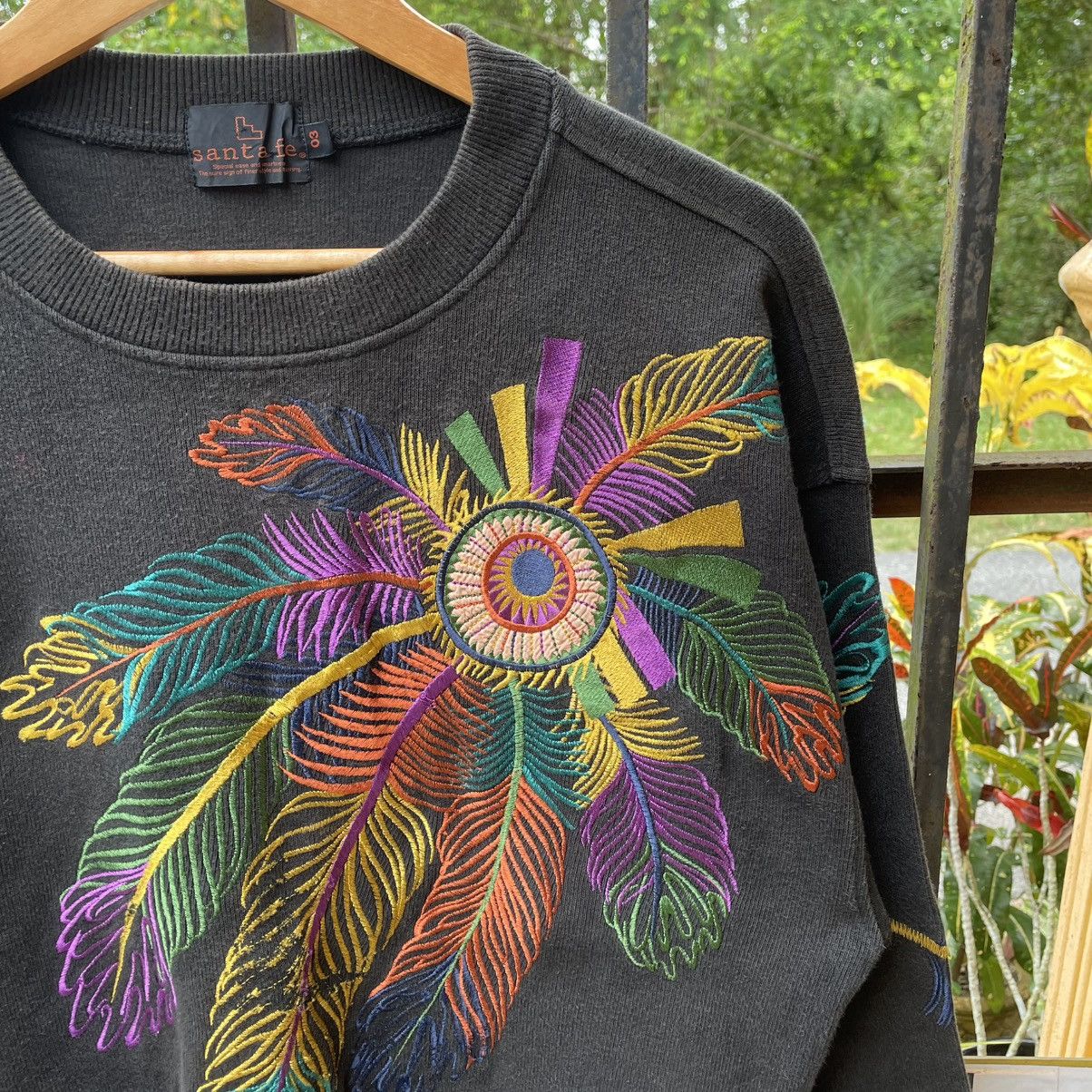 Japanese Brand × Vintage 🔥🇯🇵Vintage Santa Fe Embroidered Motive Flower Sweatshirts Size US M / EU 48-50 / 2 - 5 Thumbnail